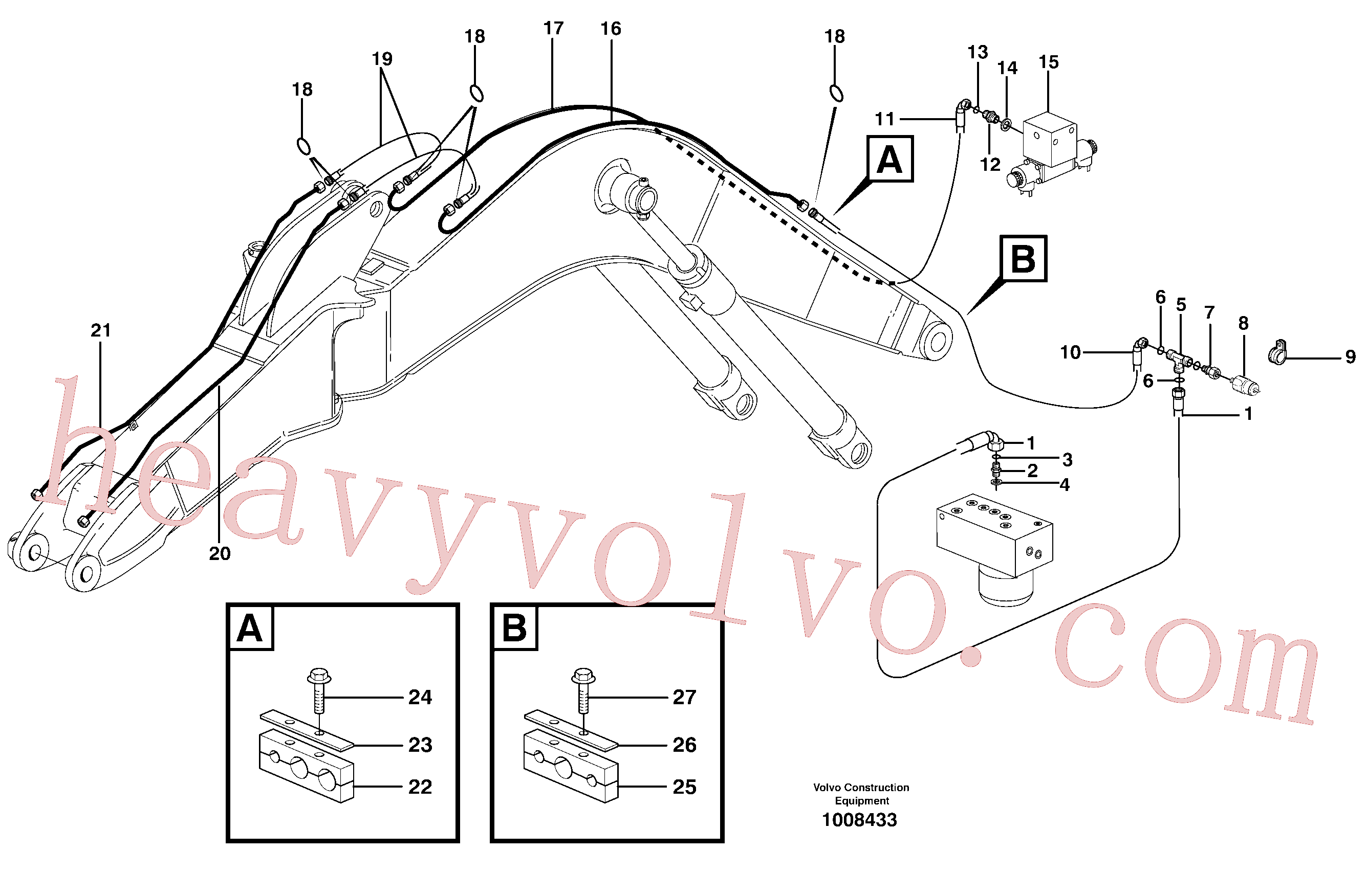 VOE14372130 for Volvo Equipment hydraulics, offset(1008433 assembly)