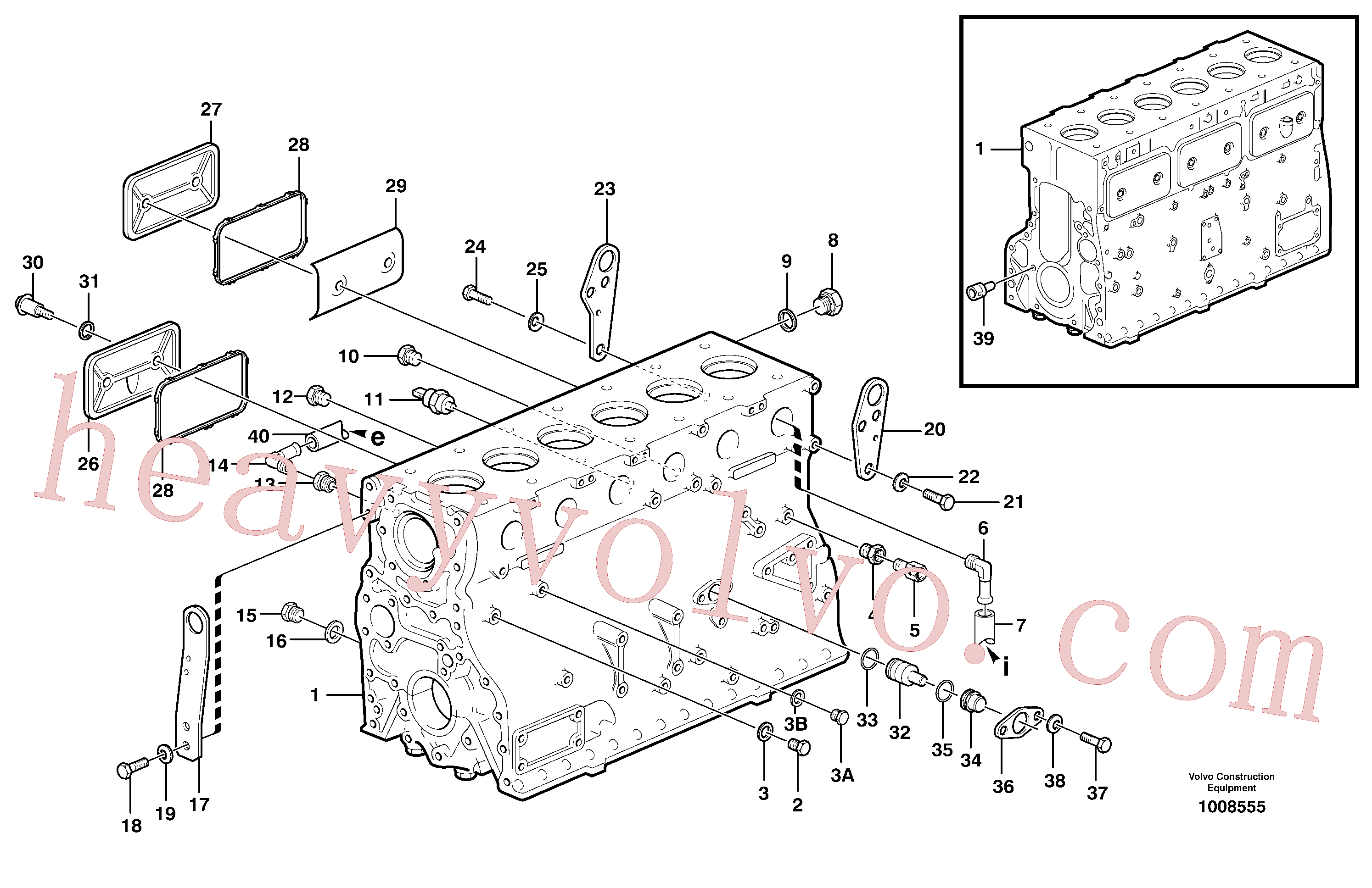 VOE13810530 for Volvo Cylinder block(1008555 assembly)