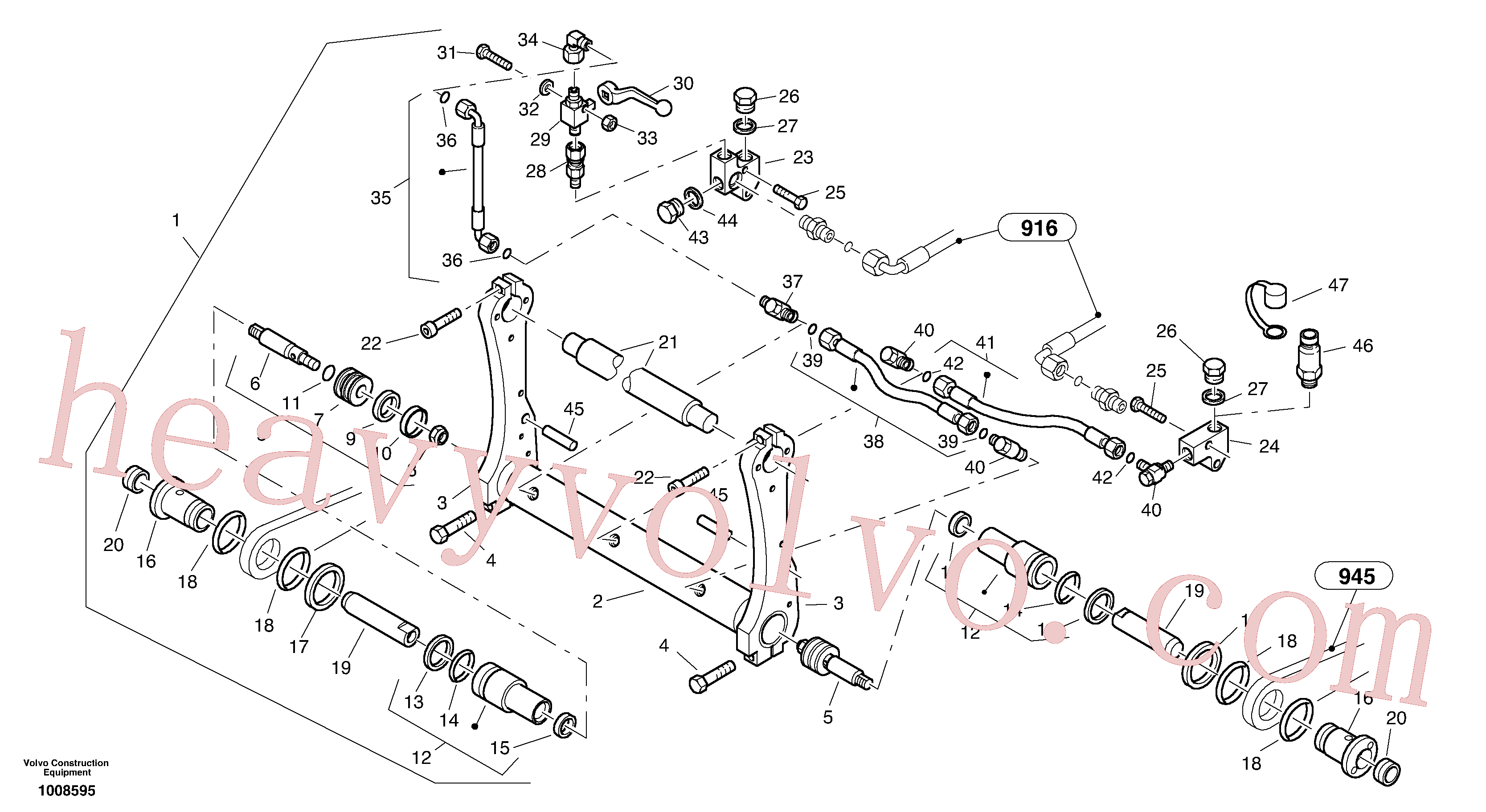 VOE984921 for Volvo Attachment mounting plate - Quick change, hydraulic(1008595 assembly)