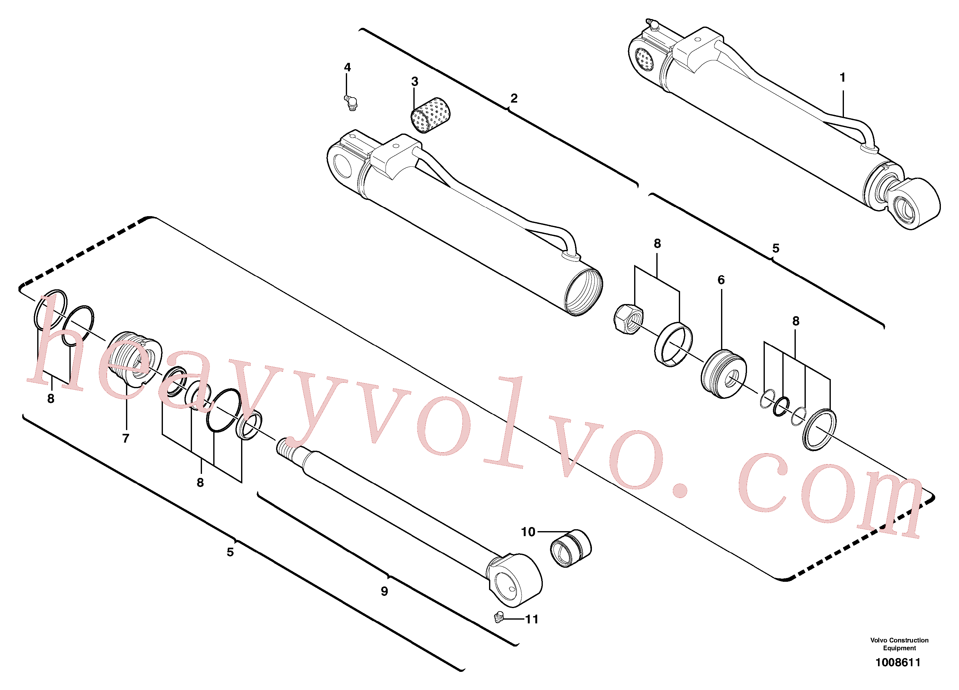 VOE11800594 for Volvo Bucket cylinder(1008611 assembly)