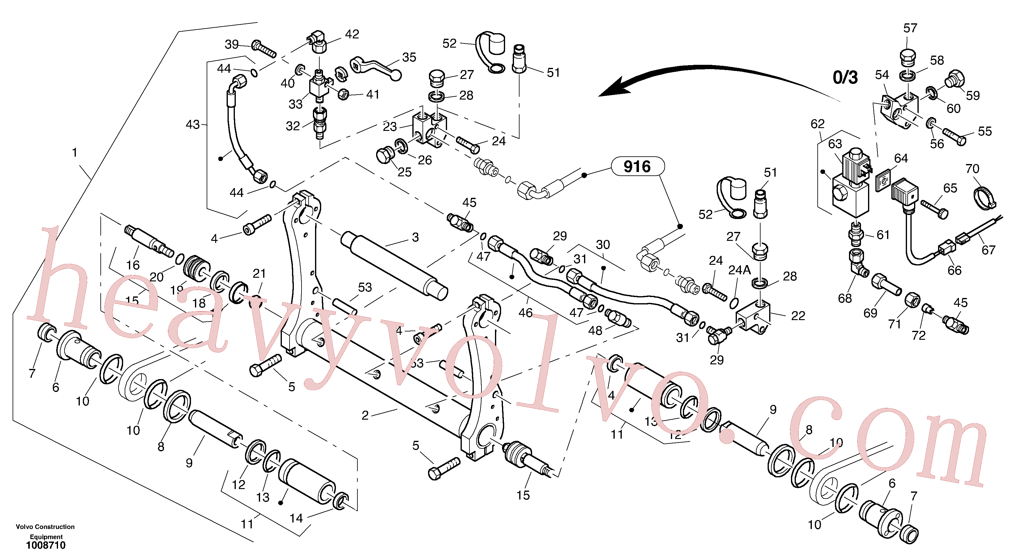 ZM2802506 for Volvo Attachment mounting plate - Quick change, hydraulic - TPZ(1008710 assembly)