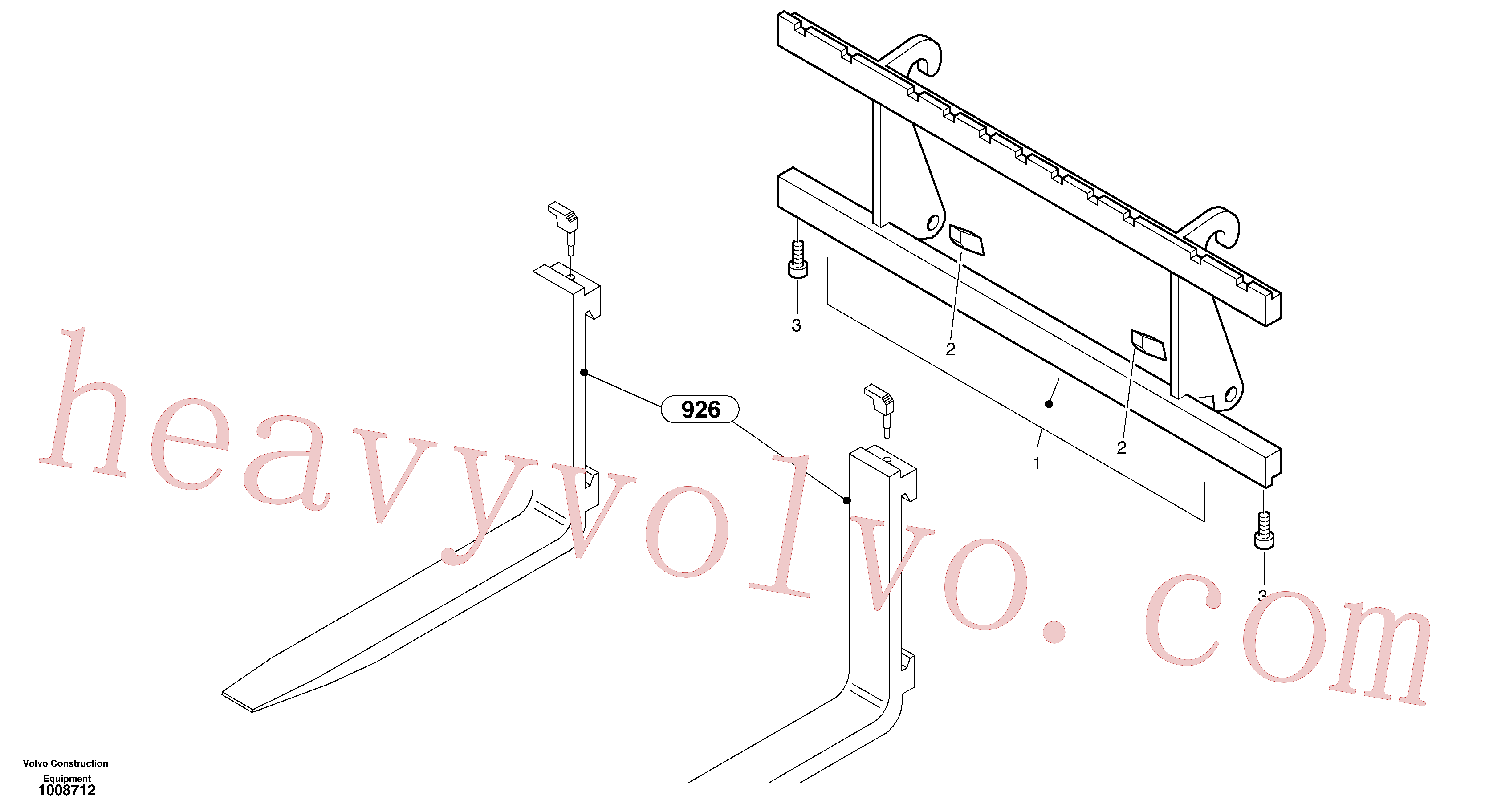 VOE11306209 for Volvo Fork lift attachment support(1008712 assembly)