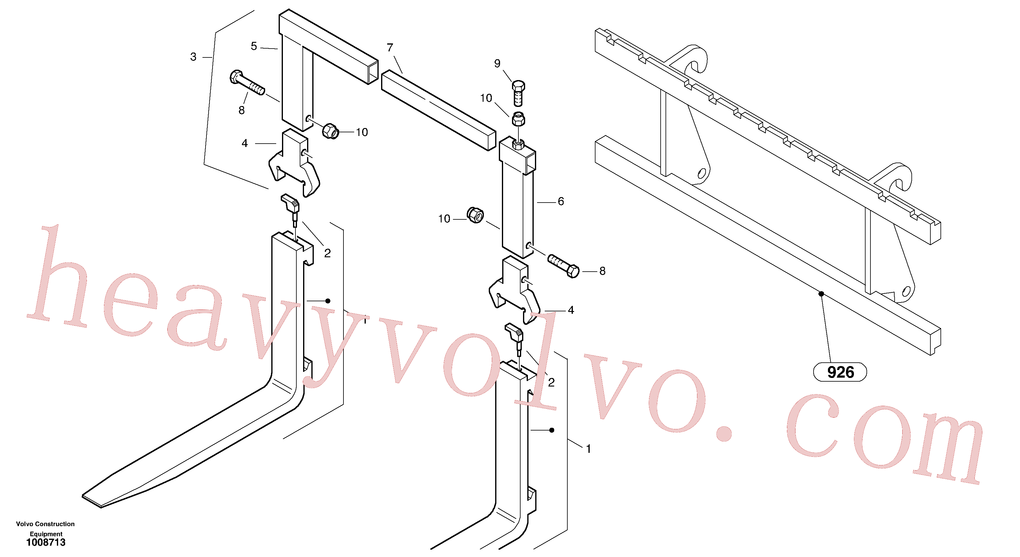 ZM2801697 for Volvo Fork tines(1008713 assembly)