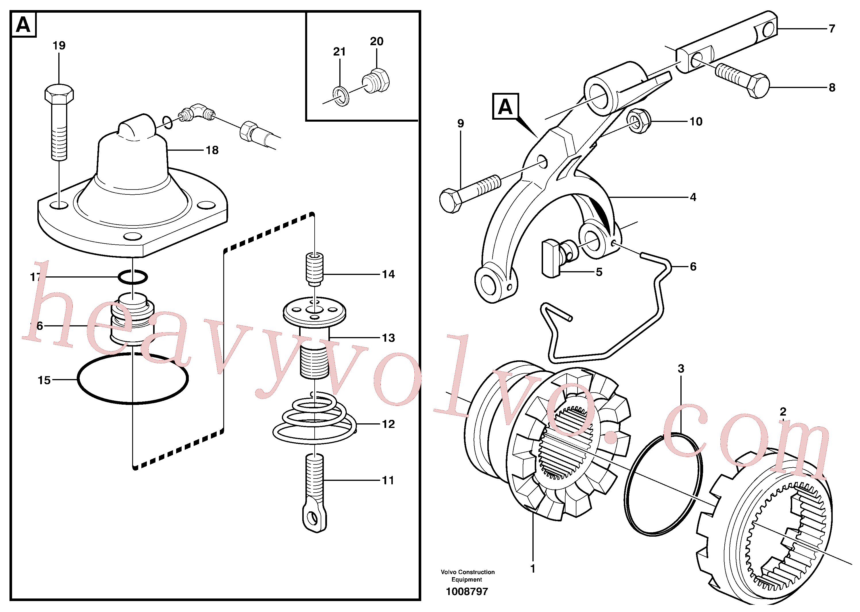 VOE11168155 for Volvo Differential lock(1008797 assembly)