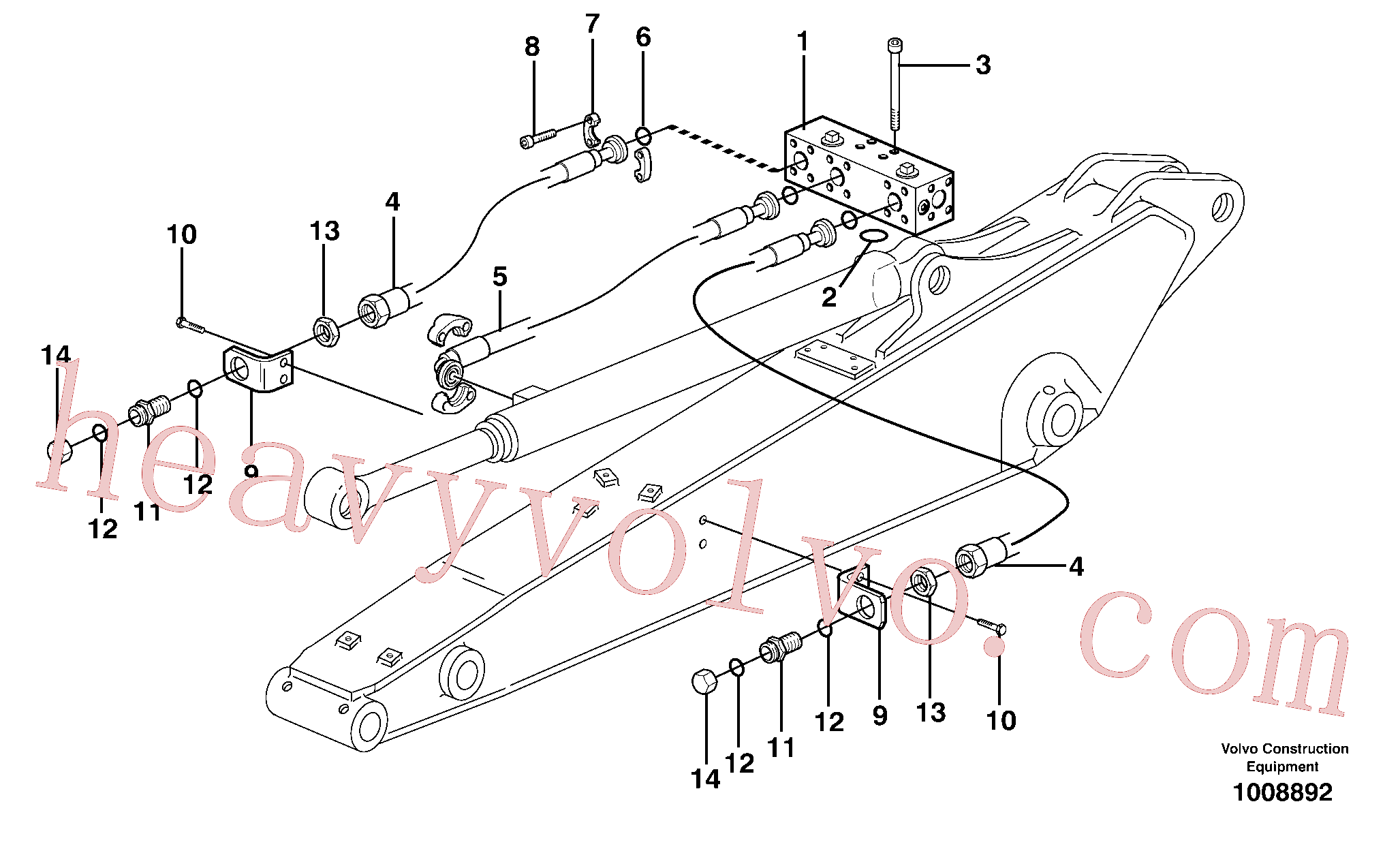 VOE959250 for Volvo Grab equipment, with shutoff cocks, handling dipper(1008892 assembly)