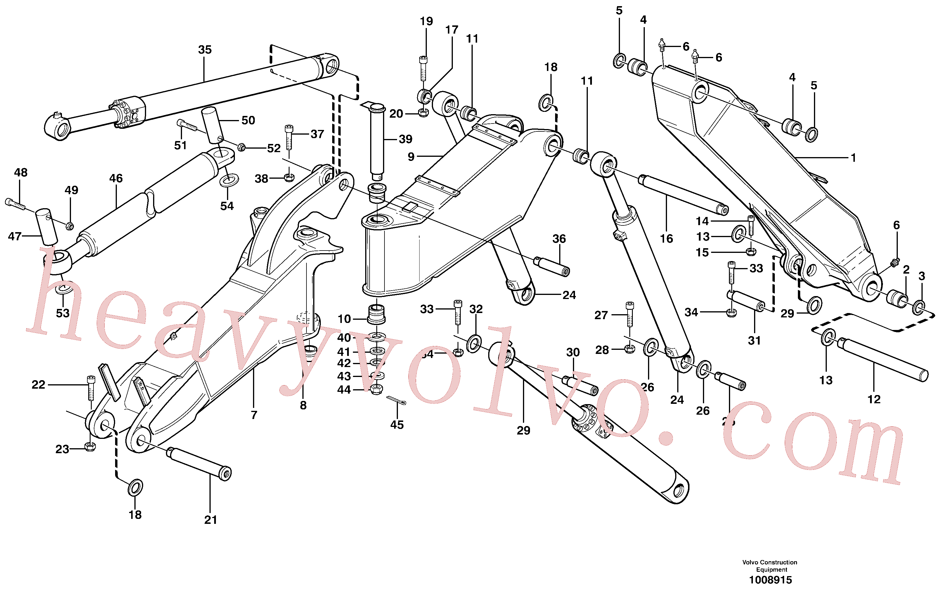 VOE14373542 for Volvo Backhoe boom,offset(1008915 assembly)