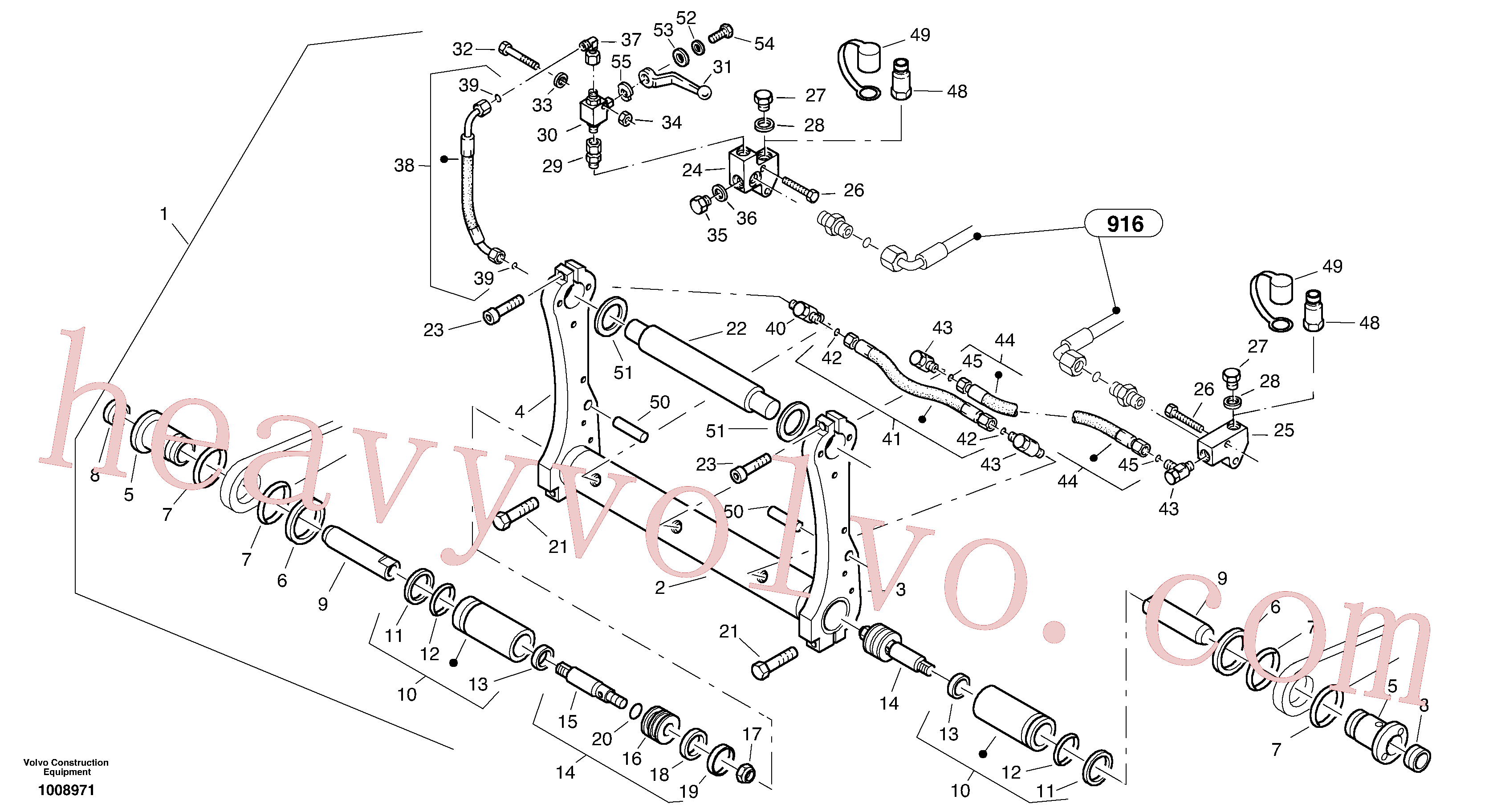 ZM2802506 for Volvo Attachment mounting plate - Quick change, hydraulic - TPZ(1008971 assembly)