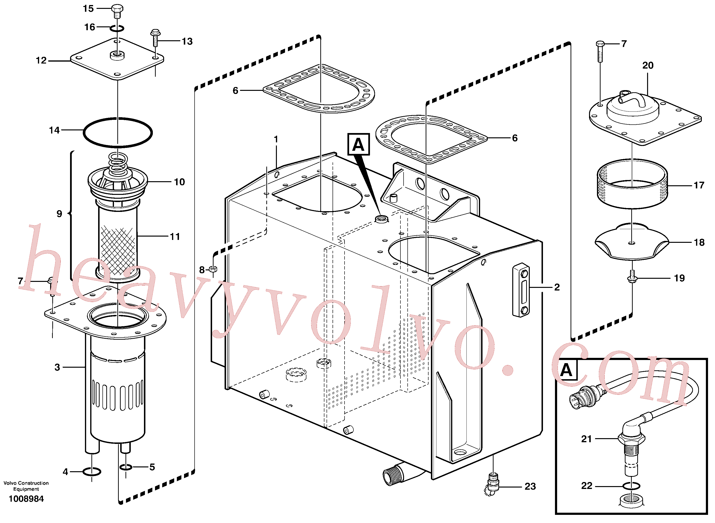 VOE930932 for Volvo Hydraulic oil tank(1008984 assembly)