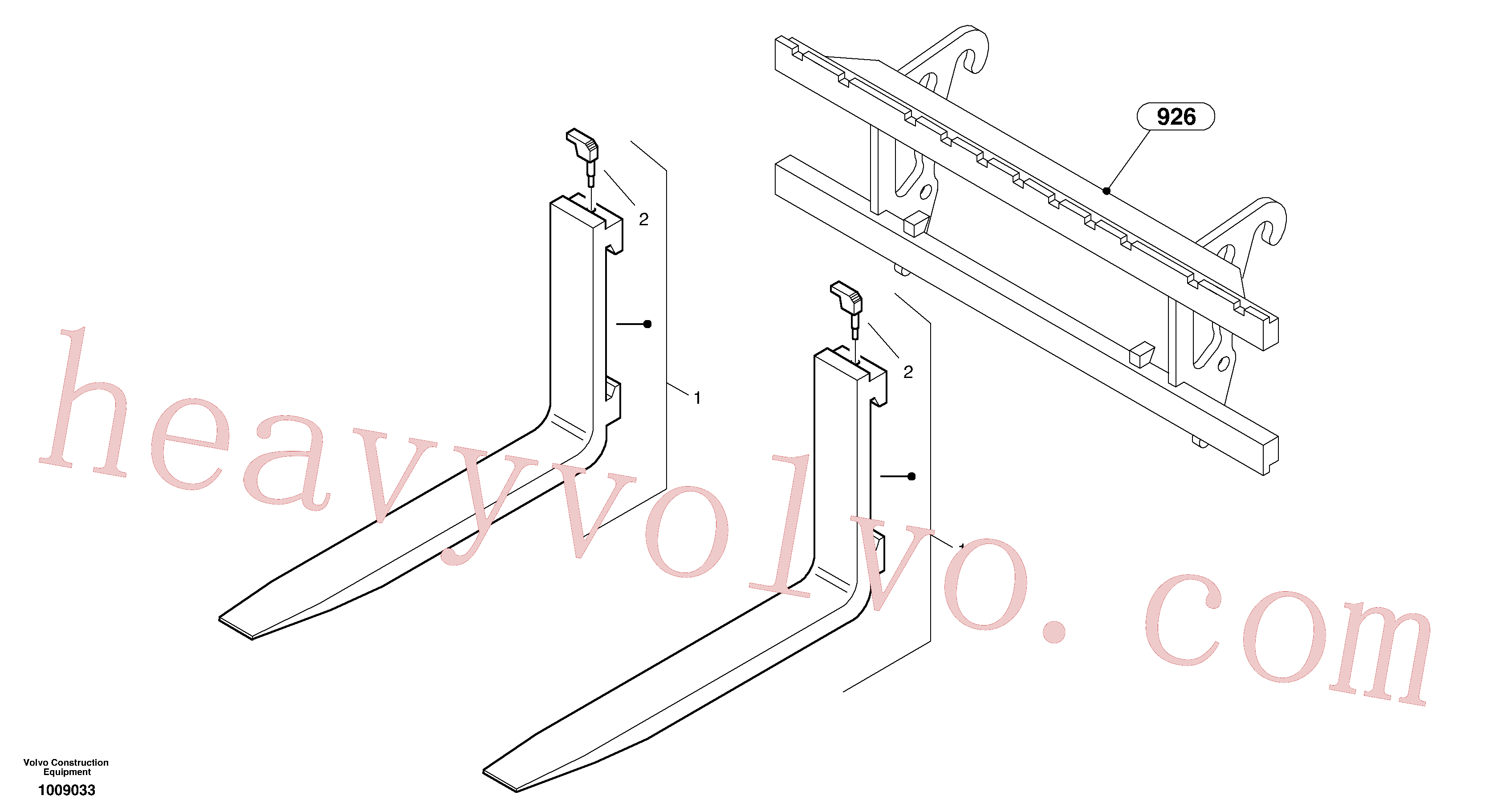 ZM2801697 for Volvo Fork tines(1009033 assembly)