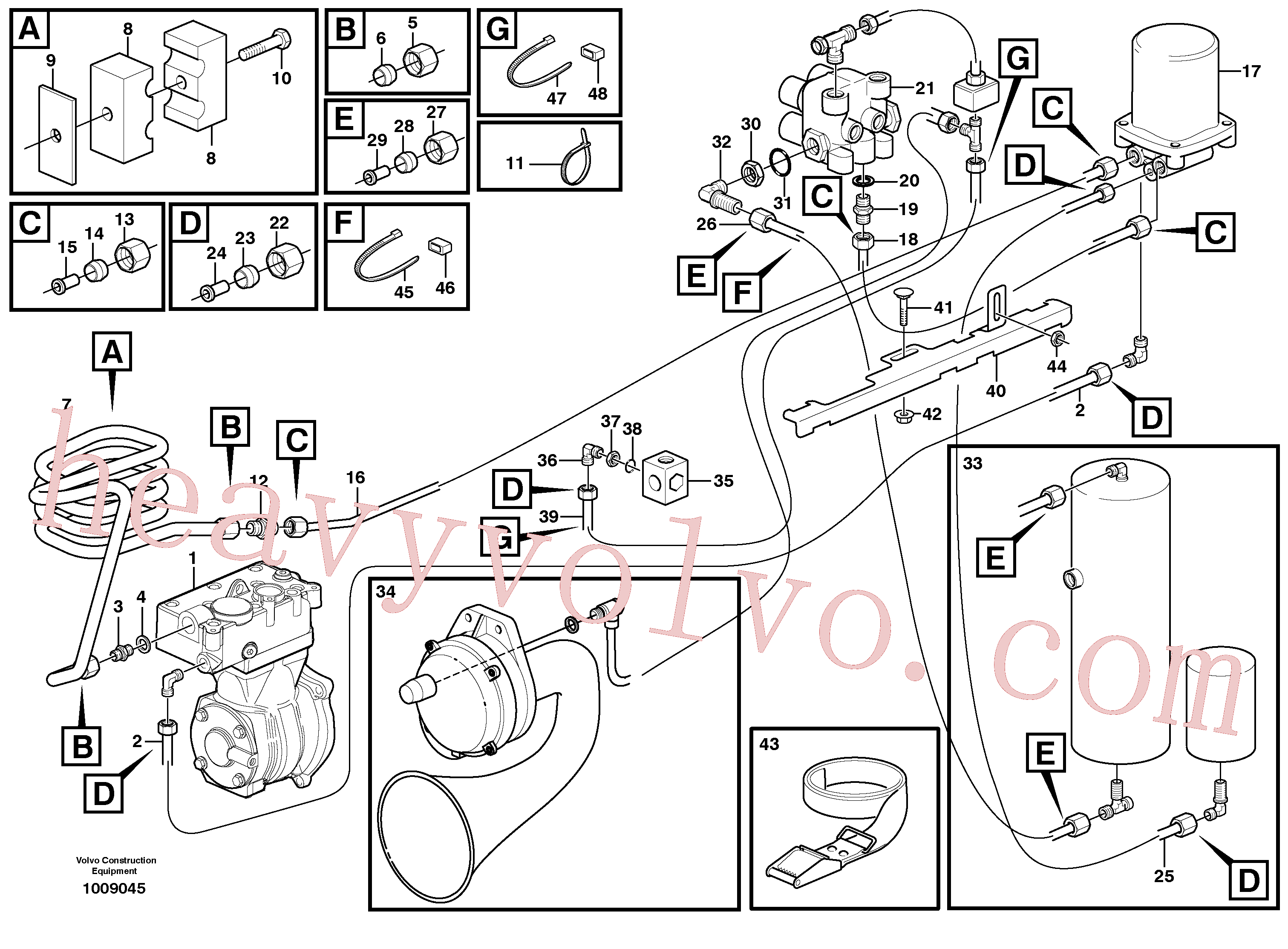 VOE11991685 for Volvo Feed lines(1009045 assembly)