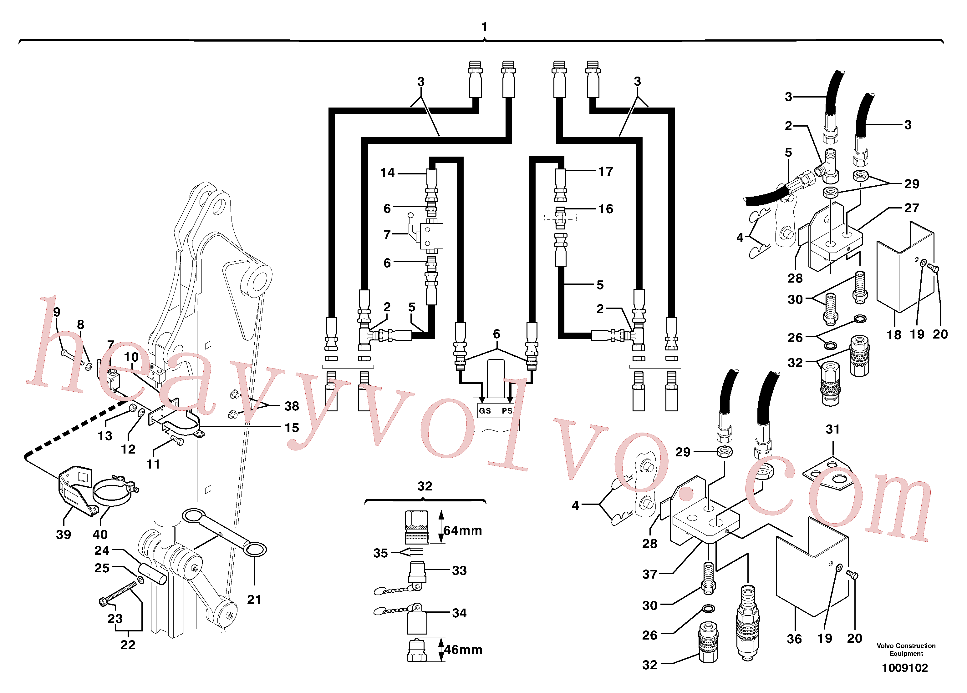 VOE11803271 for Volvo Hydr. circuit. ( attachment ) ( grab jaw )(1009102 assembly)