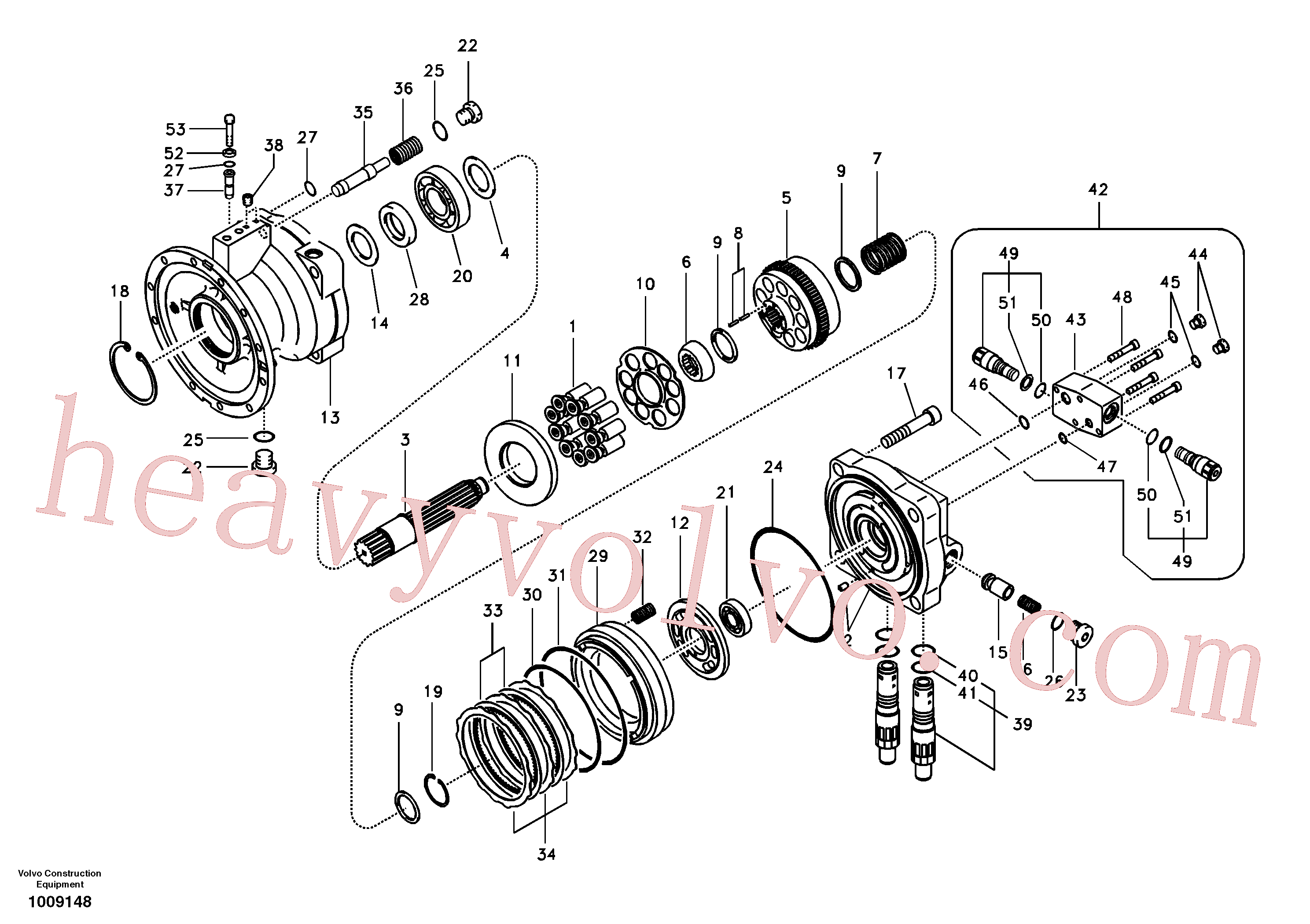 VOE14500066 for Volvo Swing motor(1009148 assembly)