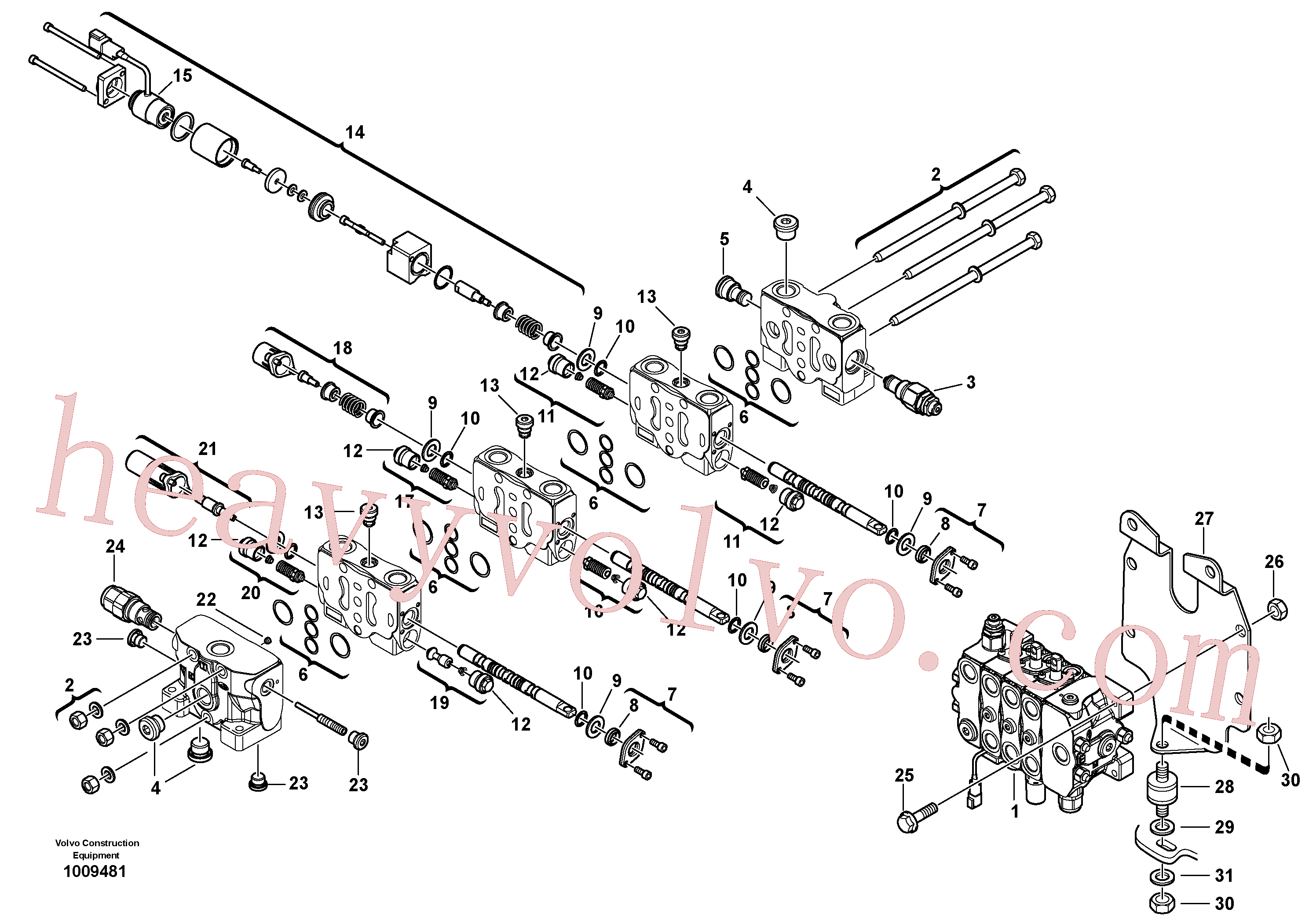 VOE11370783 for Volvo Control valve(1009481 assembly)