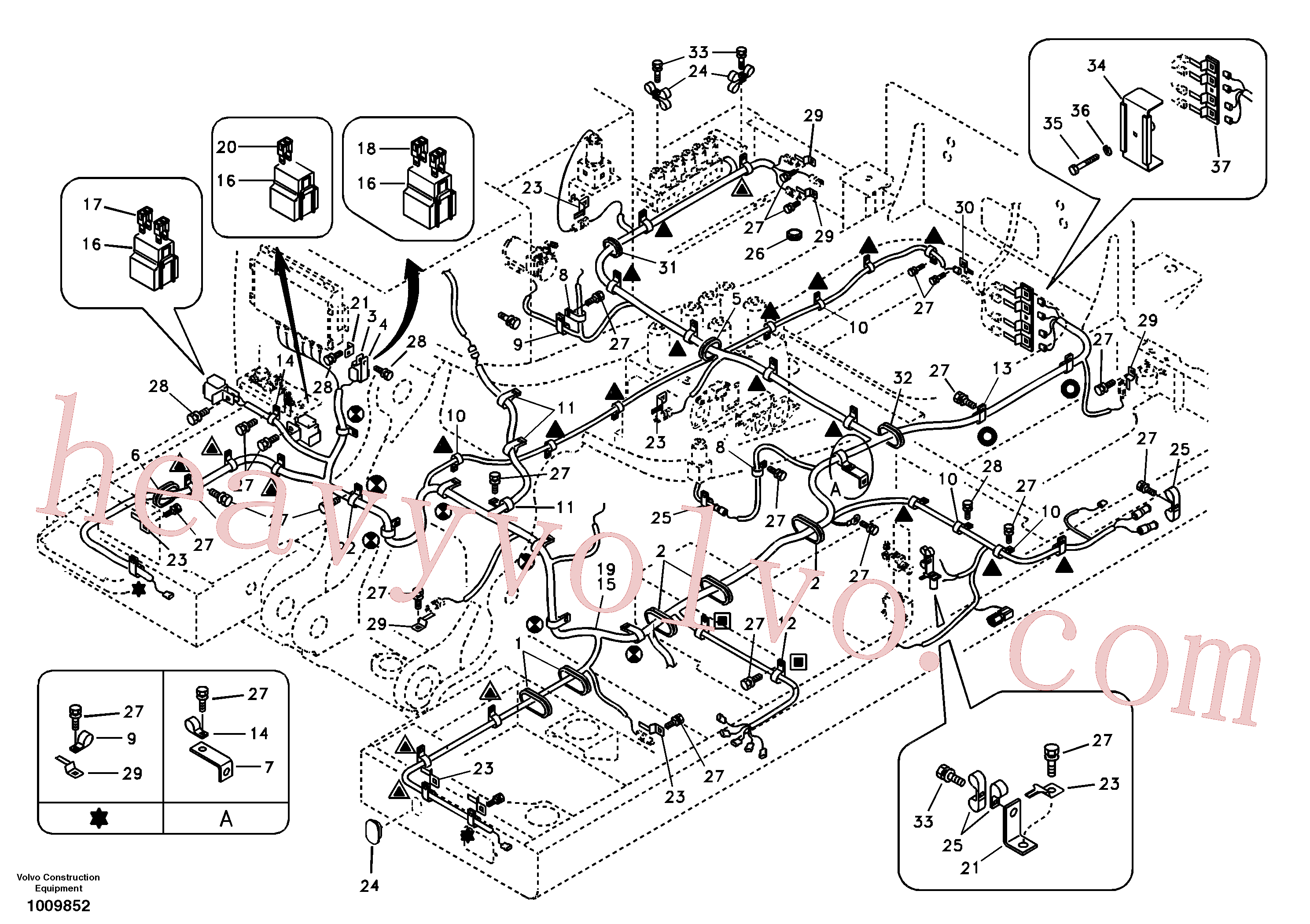 VOE14529107 for Volvo Cable and wire harness, main(1009852 assembly)