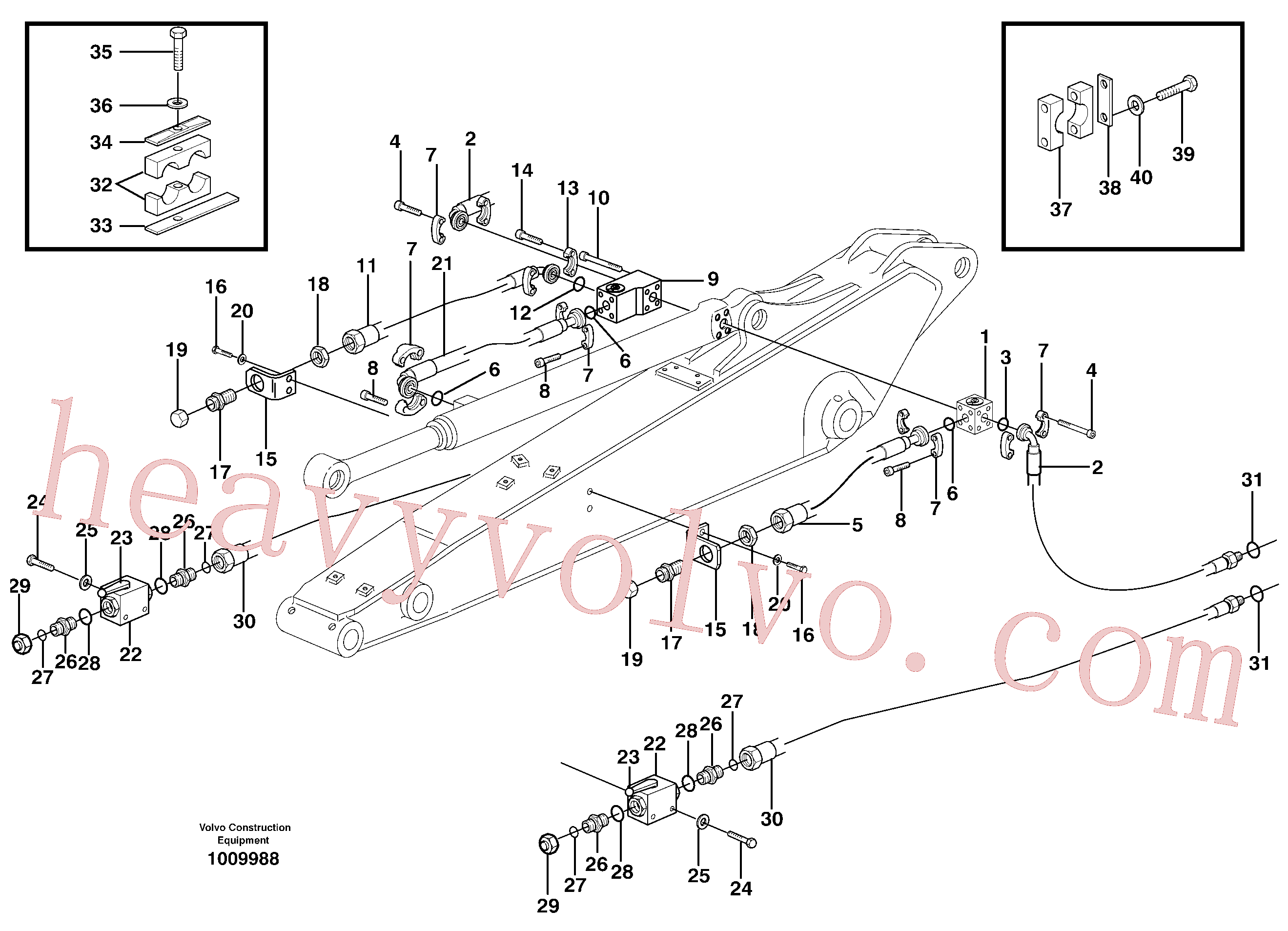 VOE14372273 for Volvo Grab equipment, with shutoff valves, X1(1009988 assembly)