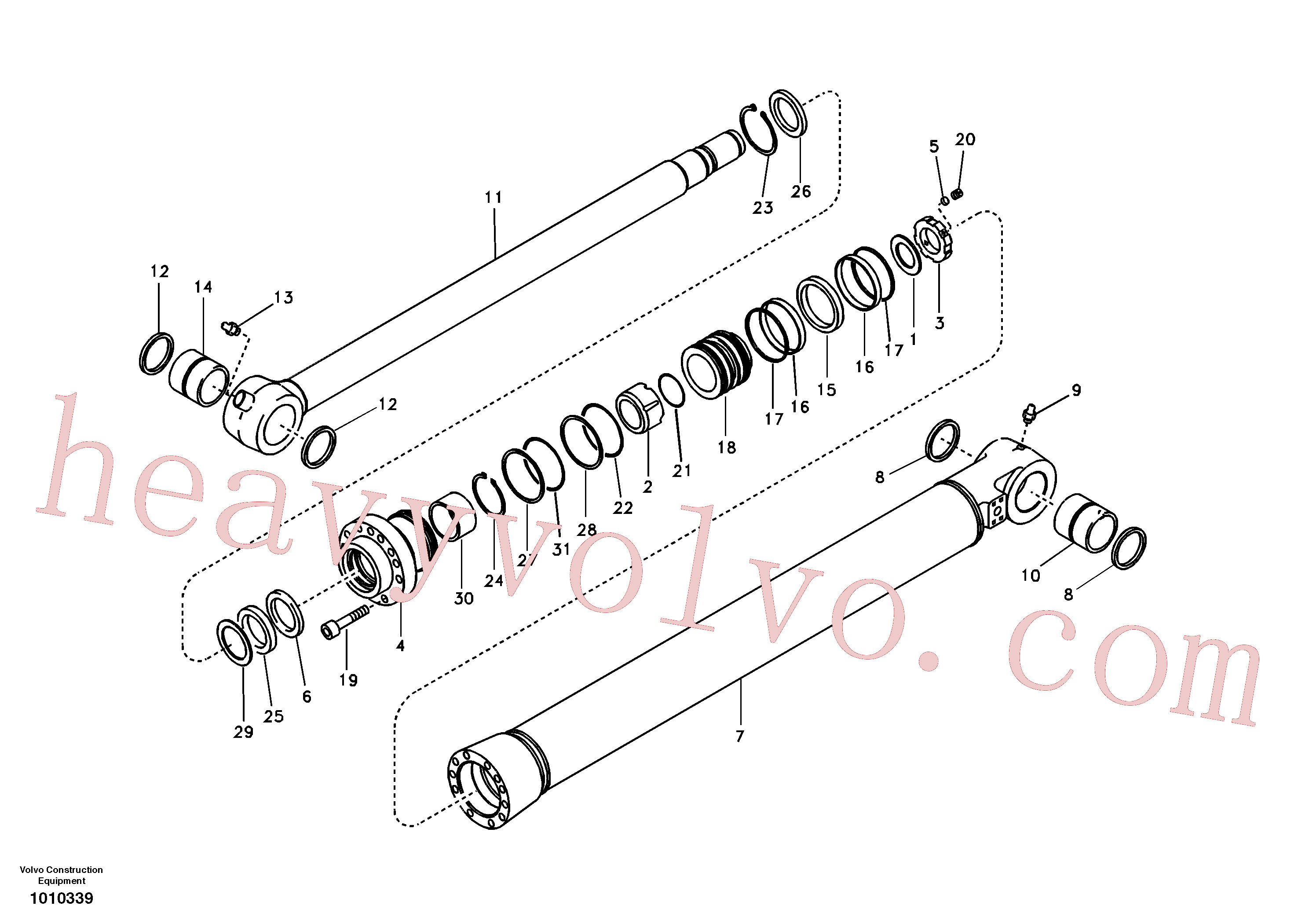 VOE14514572 for Volvo Bucket cylinder, long reach(1010339 assembly)