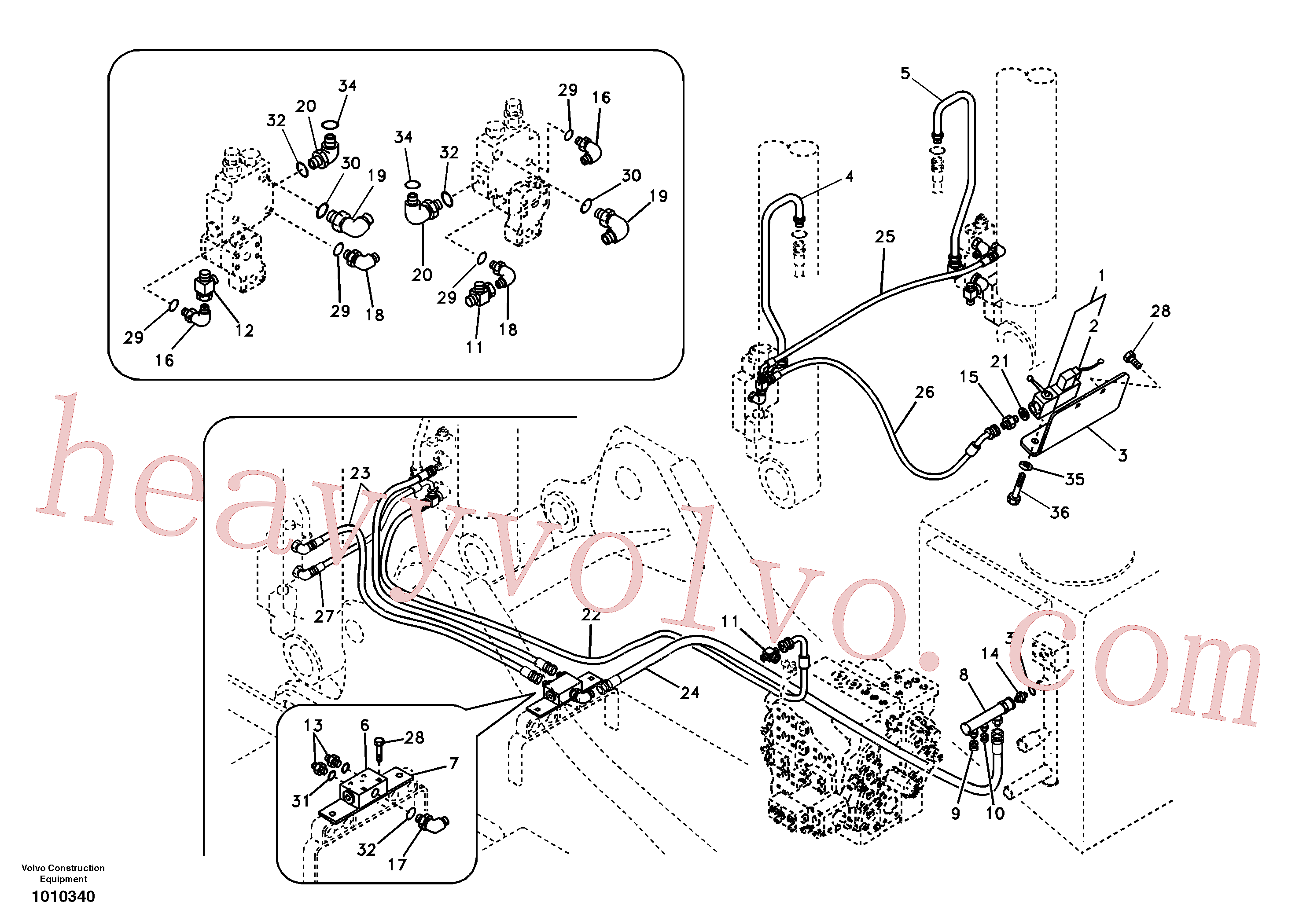 VOE14531141 for Volvo Working hydraulic, boom rupture(1010340 assembly)