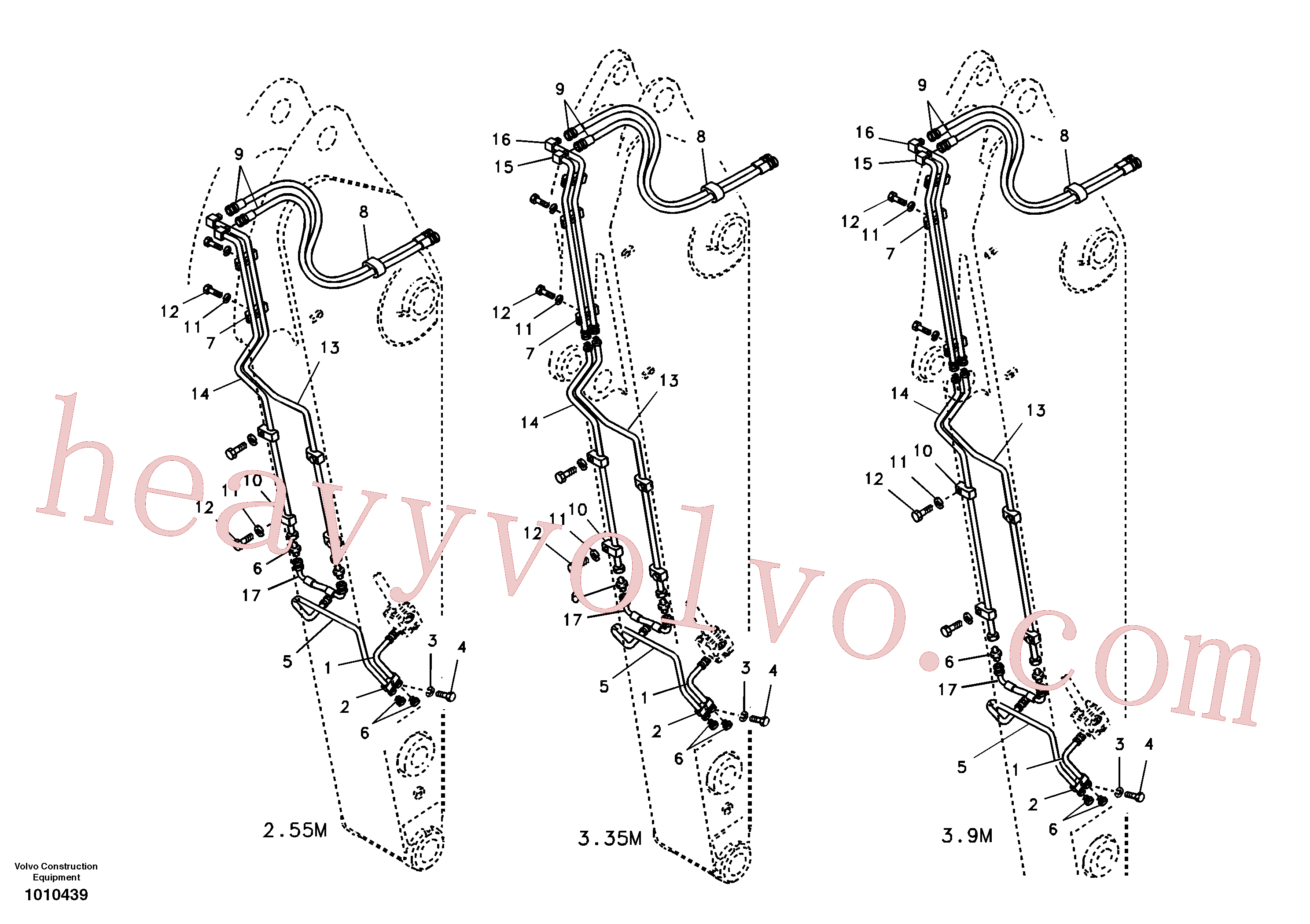 VOE14504785 for Volvo Working hydraulic, slope and rotator on dipper arm(1010439 assembly)