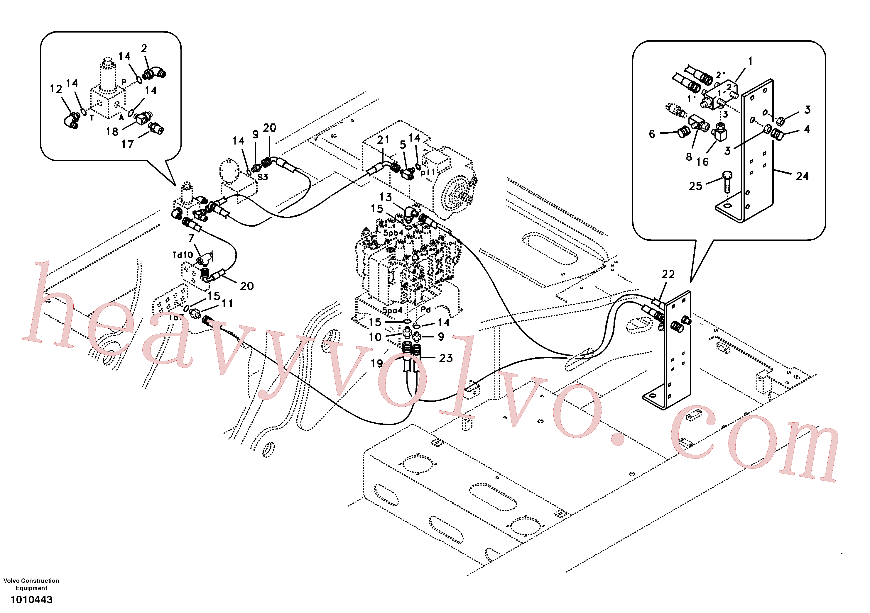 VOE9411-90410 for Volvo Working hydraulic, hammer and shear for 1st pump flow(1010443 assembly)