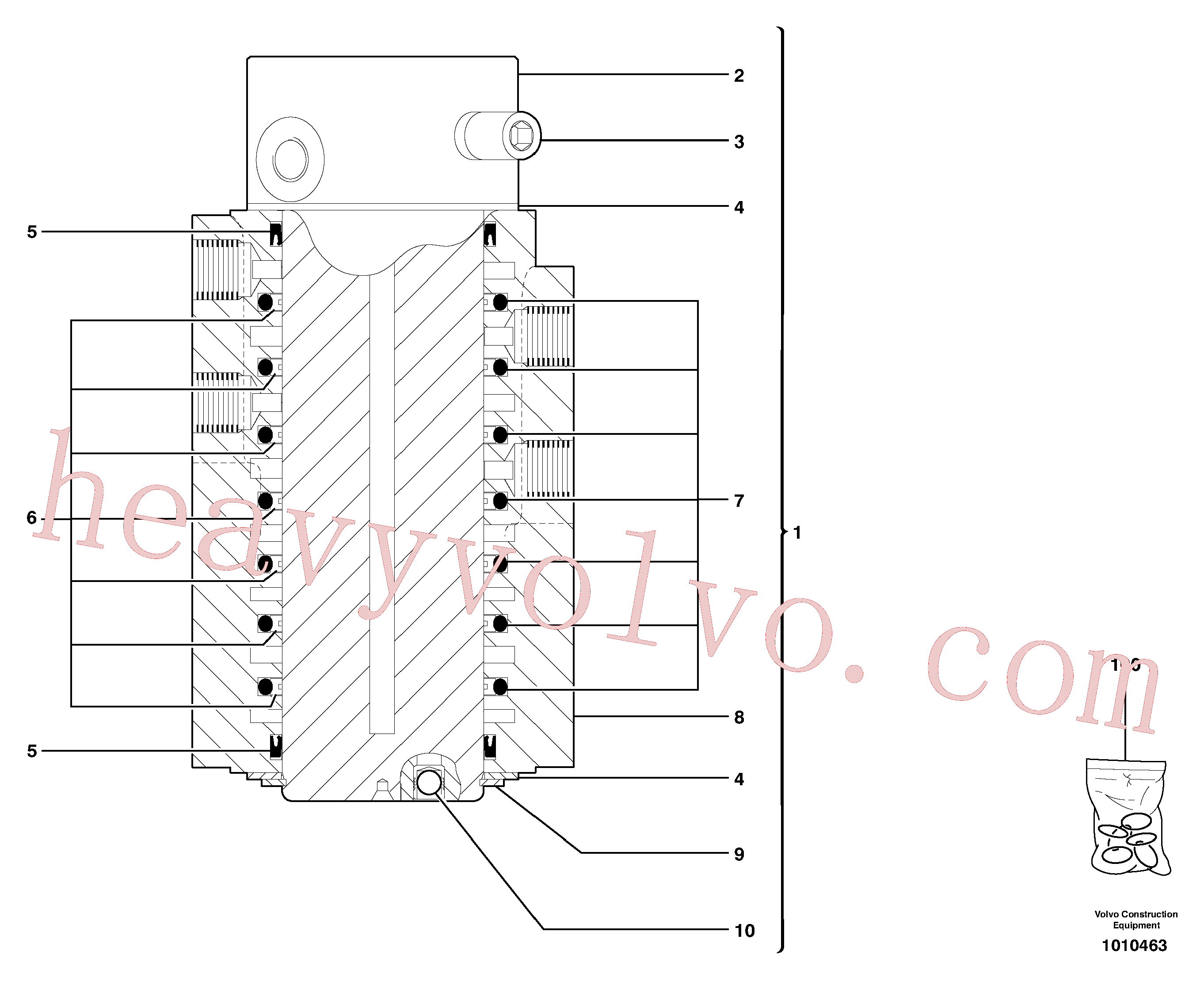 VOE11710895 for Volvo Swivel joint(1010463 assembly)