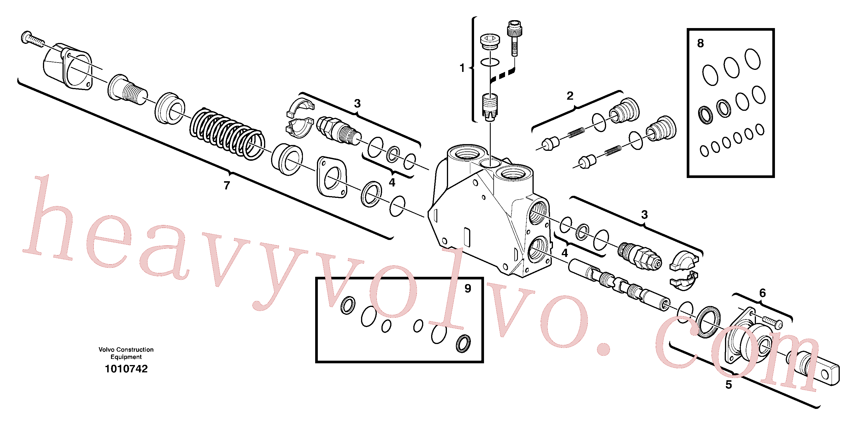 VOE11712880 for Volvo Valve section(1010742 assembly)