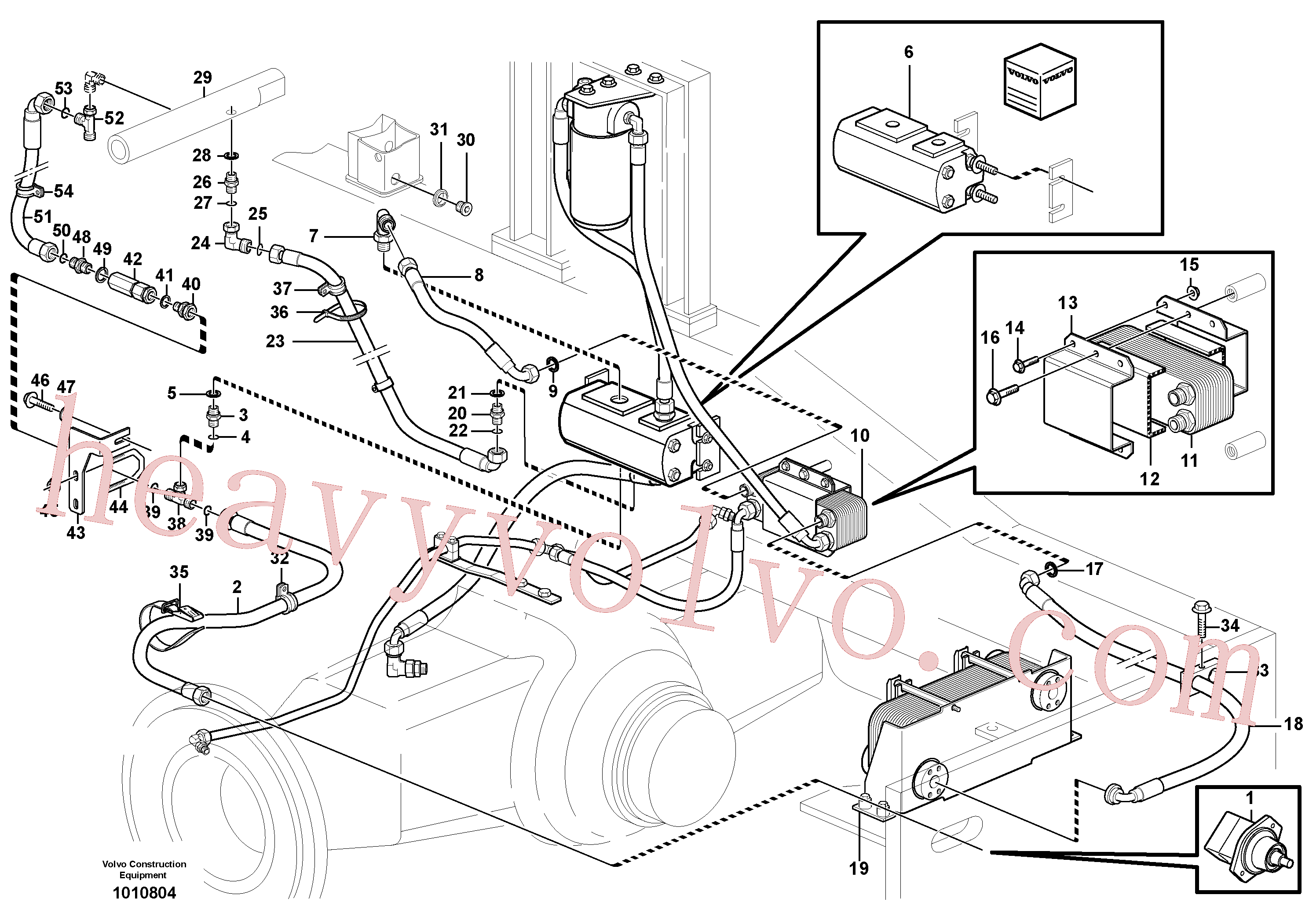 PJ4705015 for Volvo Oil cooler, rear, motor circuit.(1010804 assembly)