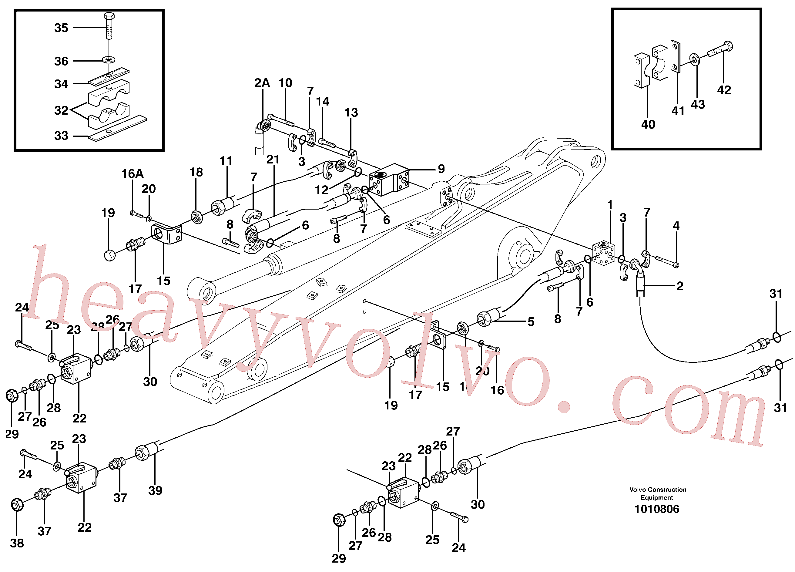 VOE14371824 for Volvo Grab equipment, with shut-off cocks, X1, Hammer(1010806 assembly)