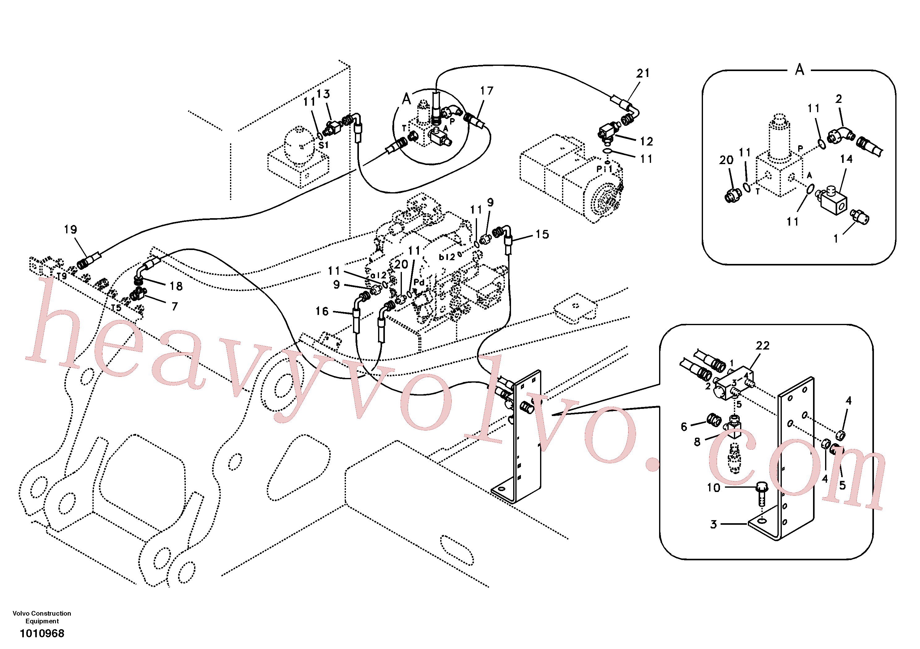 SA9453-02226 for Volvo Working hydraulic, hammer and shear for 1st pump flow(1010968 assembly)