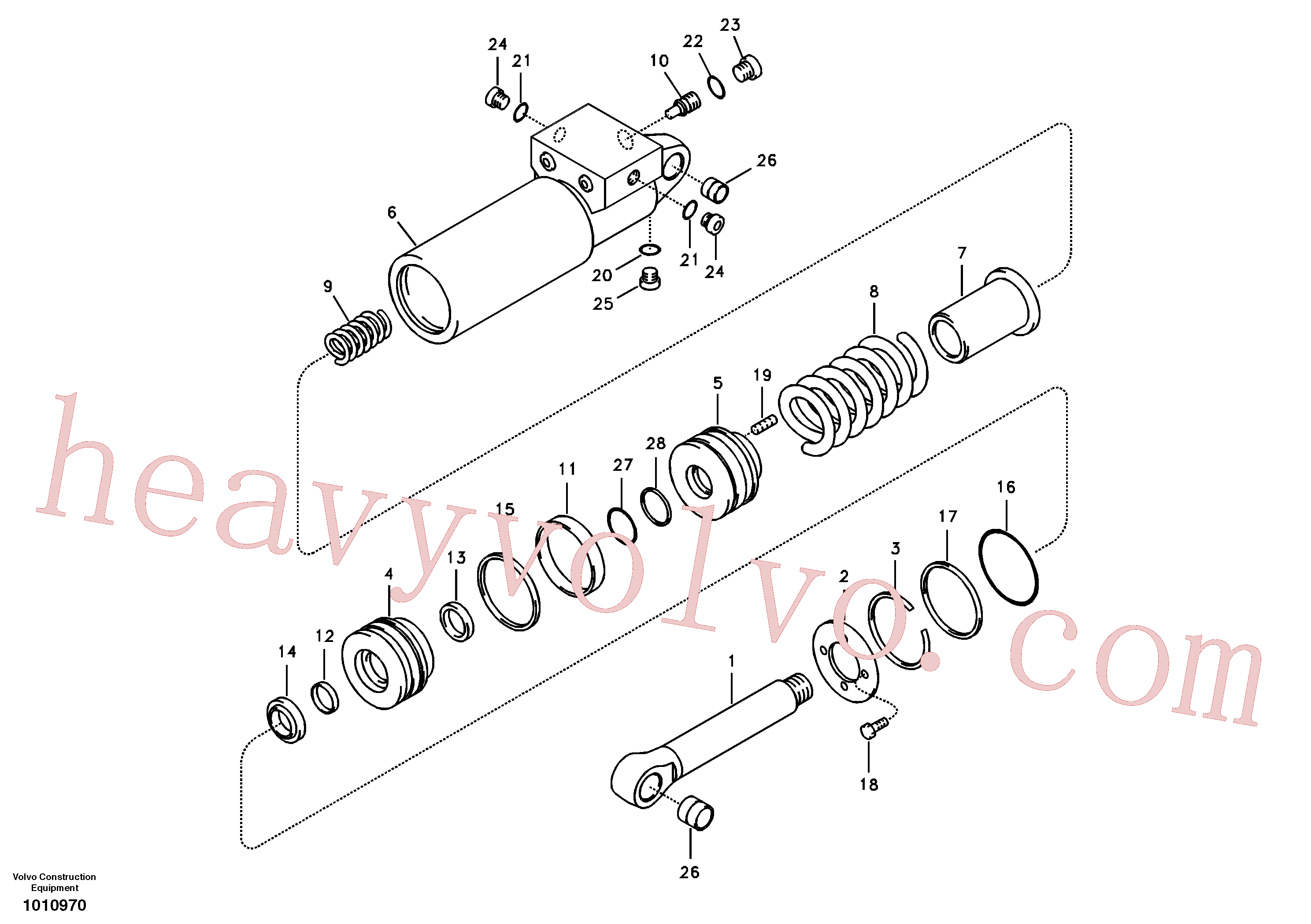 VOE14523129 for Volvo Quick fit cylinder(1010970 assembly)