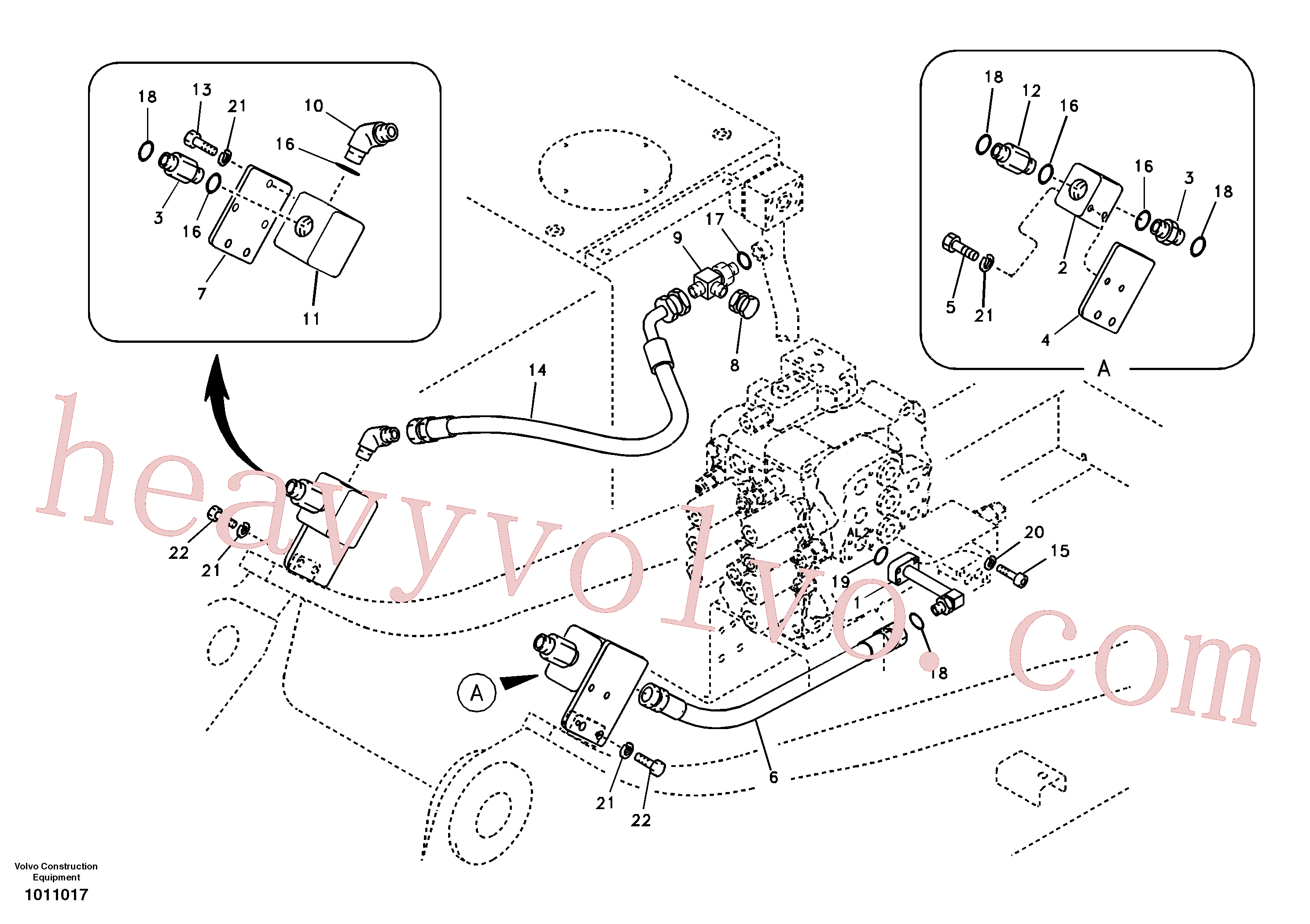 VOE14511486 for Volvo Working hydraulic, hammer and shear for upper(1011017 assembly)