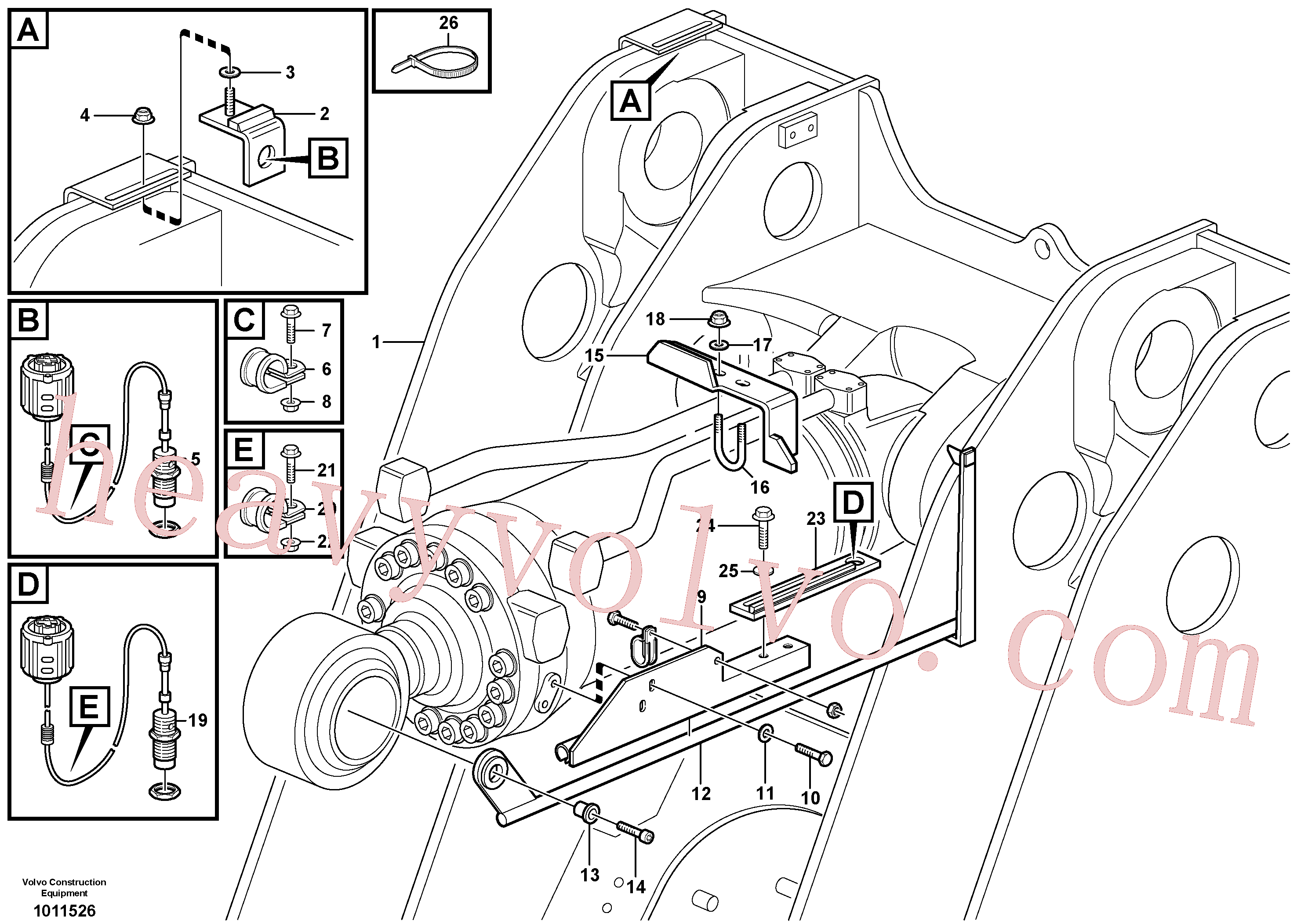 VOE11176552 for Volvo Bucket positioner and boom kickout(1011526 assembly)