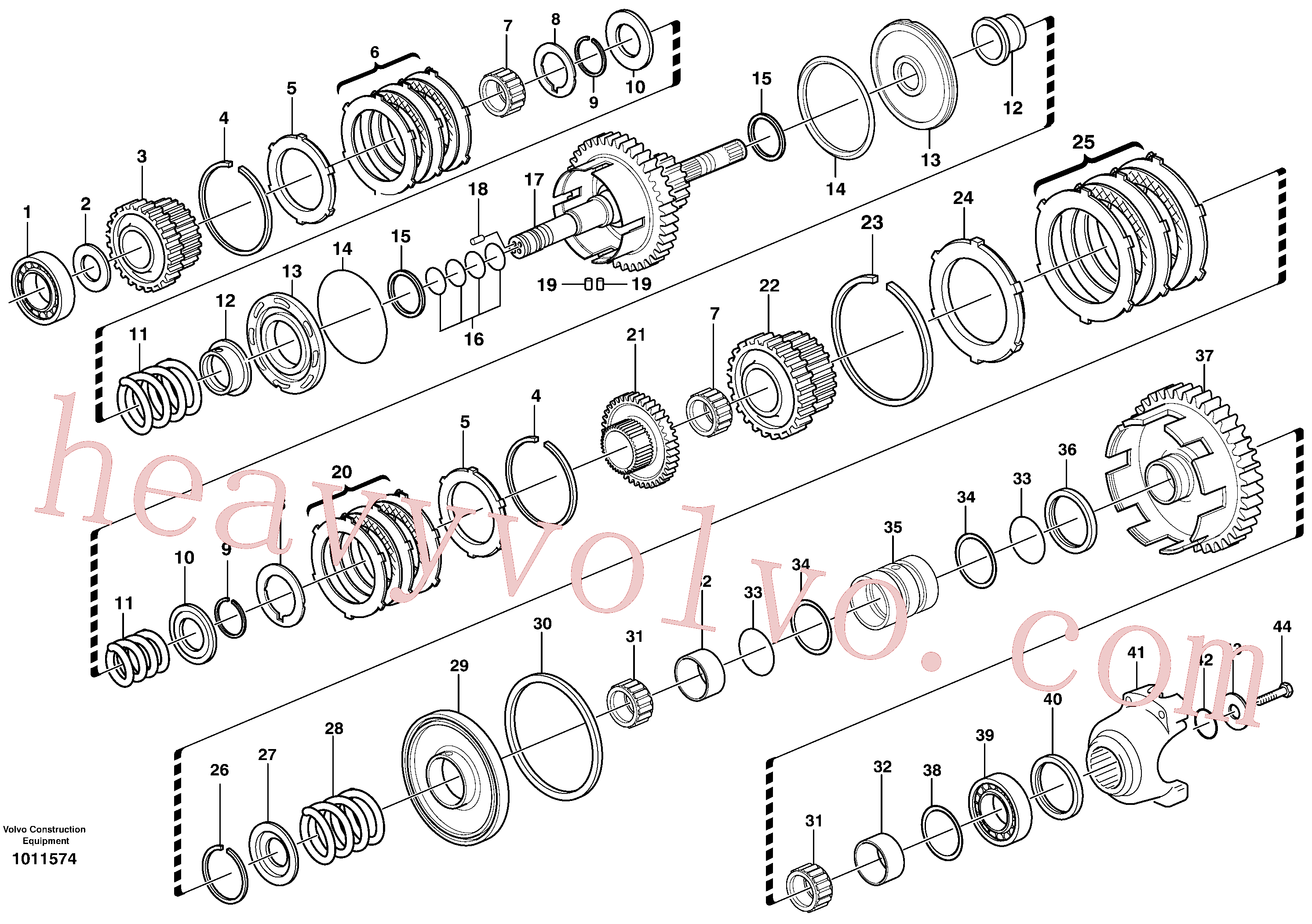 VOE11709091 for Volvo Secondary shaft(1011574 assembly)