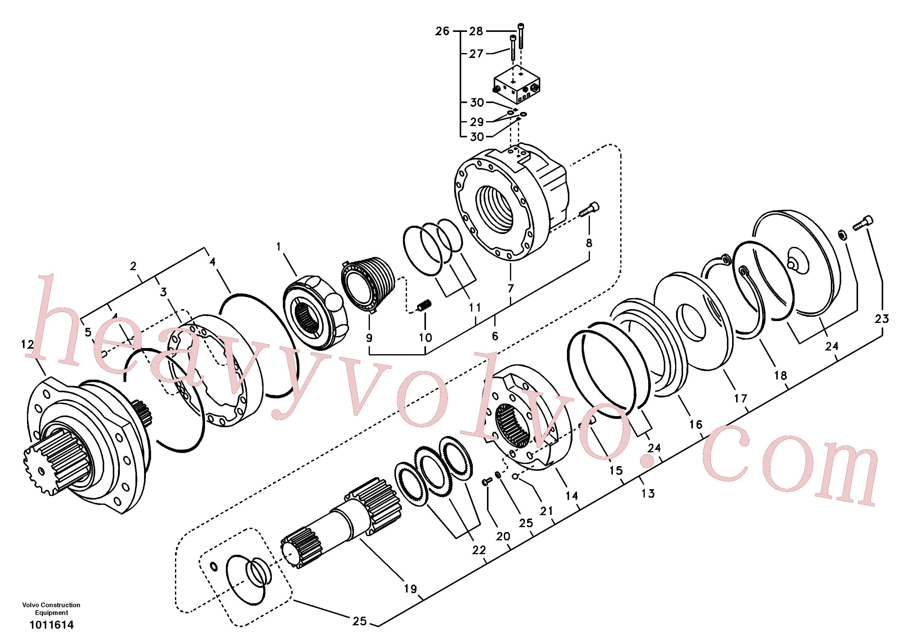 VOE14527092 for Volvo Swing motor(1011614 assembly)