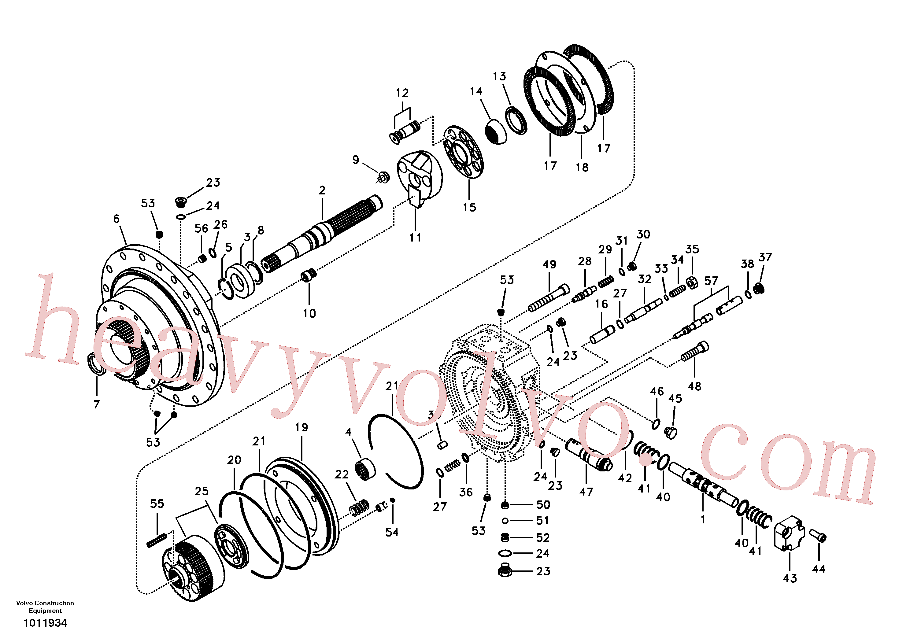 VOE14506959 for Volvo Travel motor(1011934 assembly)