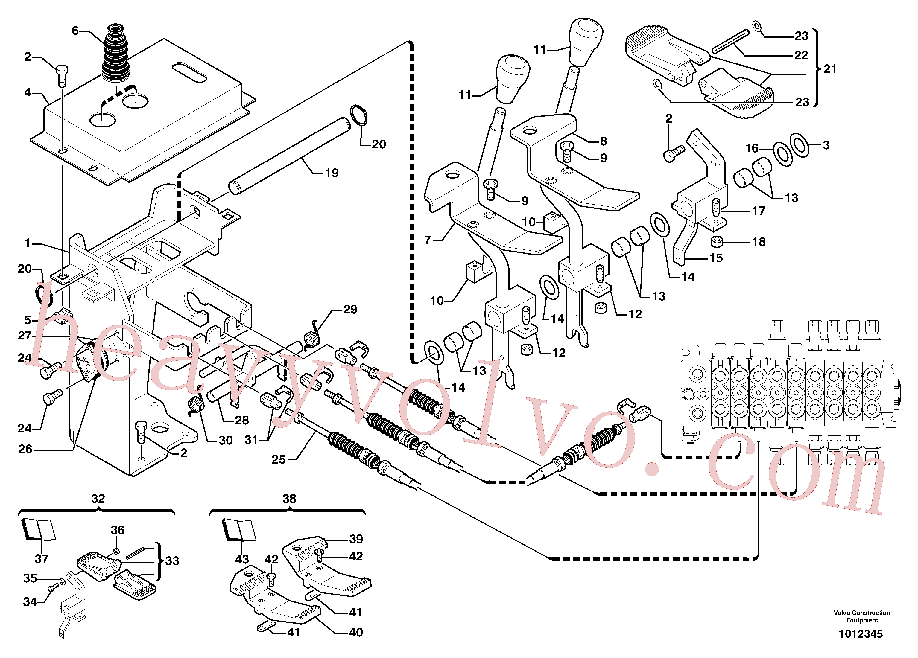 PJ5040154 for Volvo Control levers : steel pedal(1012345 assembly)