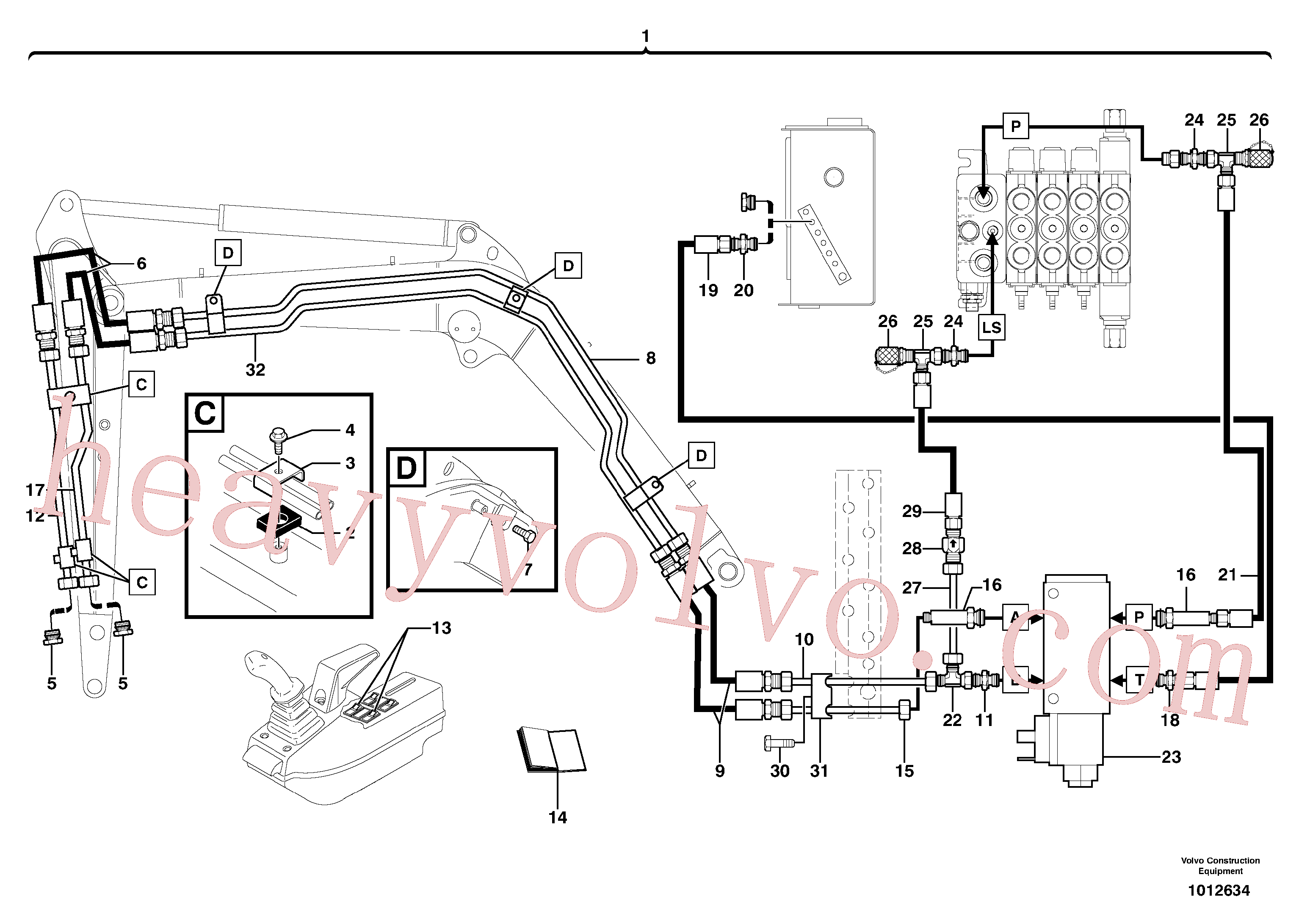 VOE11805922 for Volvo Hyd. circuit (quickfit/double-acting)(1012634 assembly)