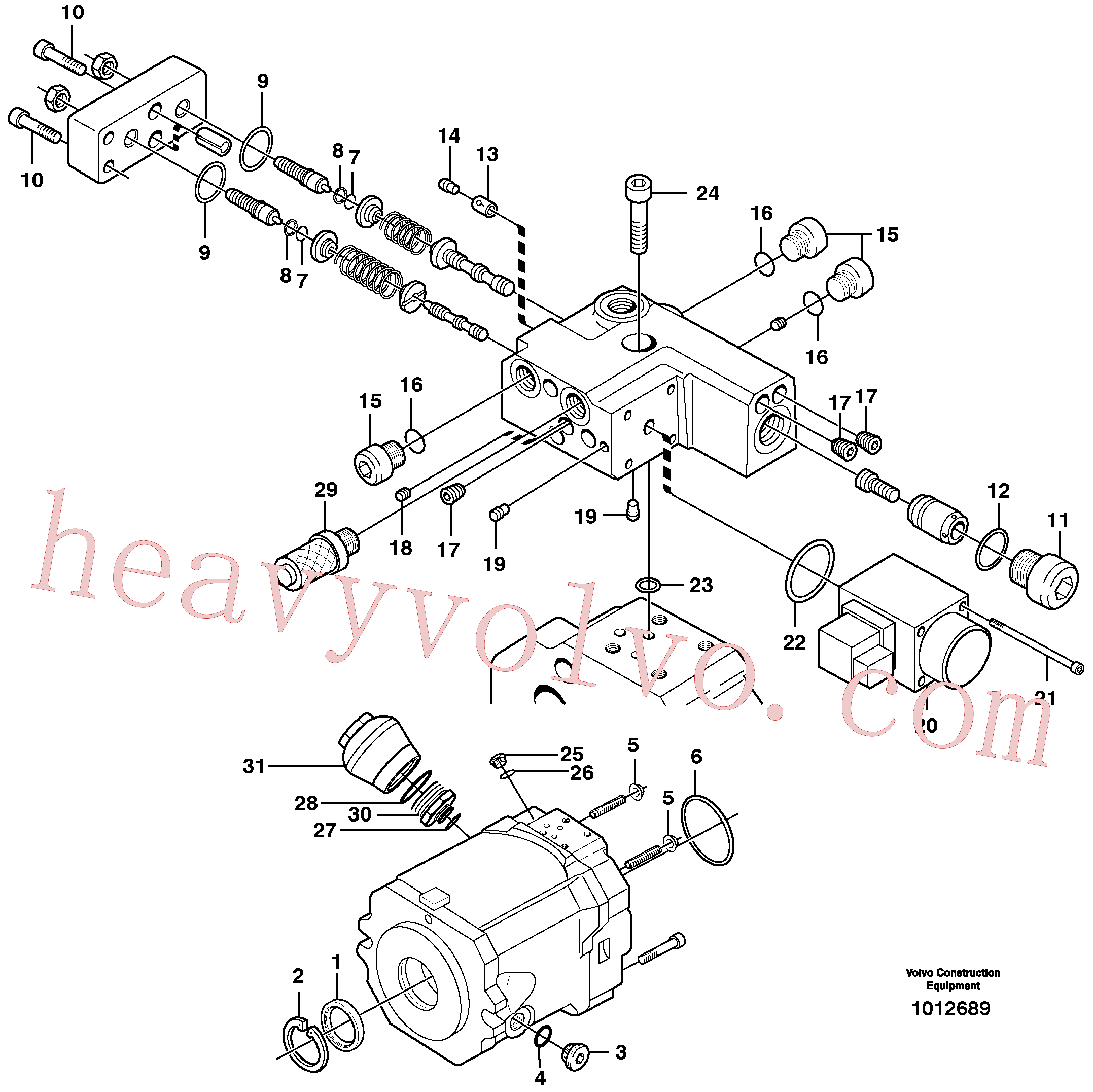 VOE11704917 for Volvo Hydraulic pump(1012689 assembly)