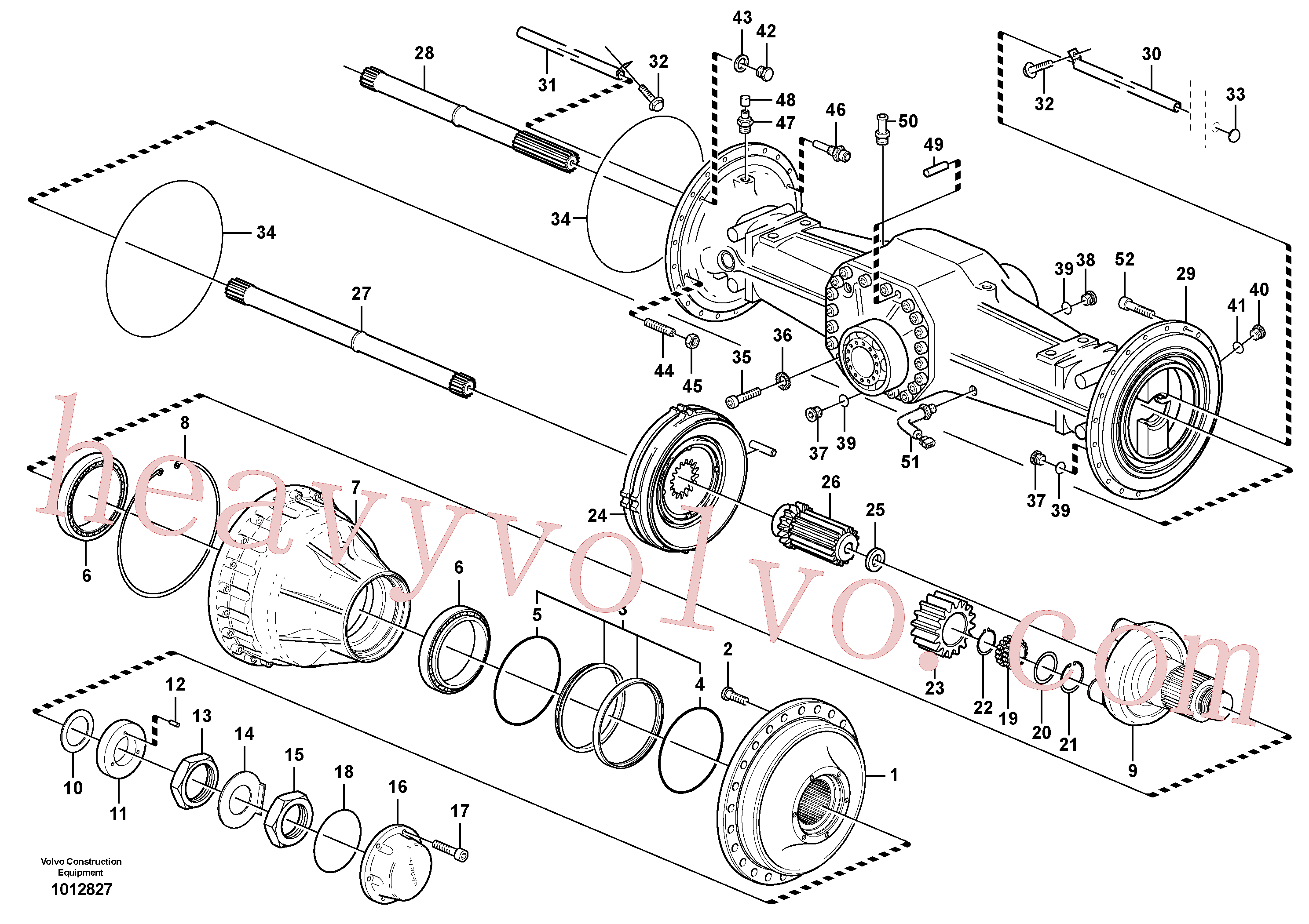 VOE979021 for Volvo Planetary axle, rear(1012827 assembly)