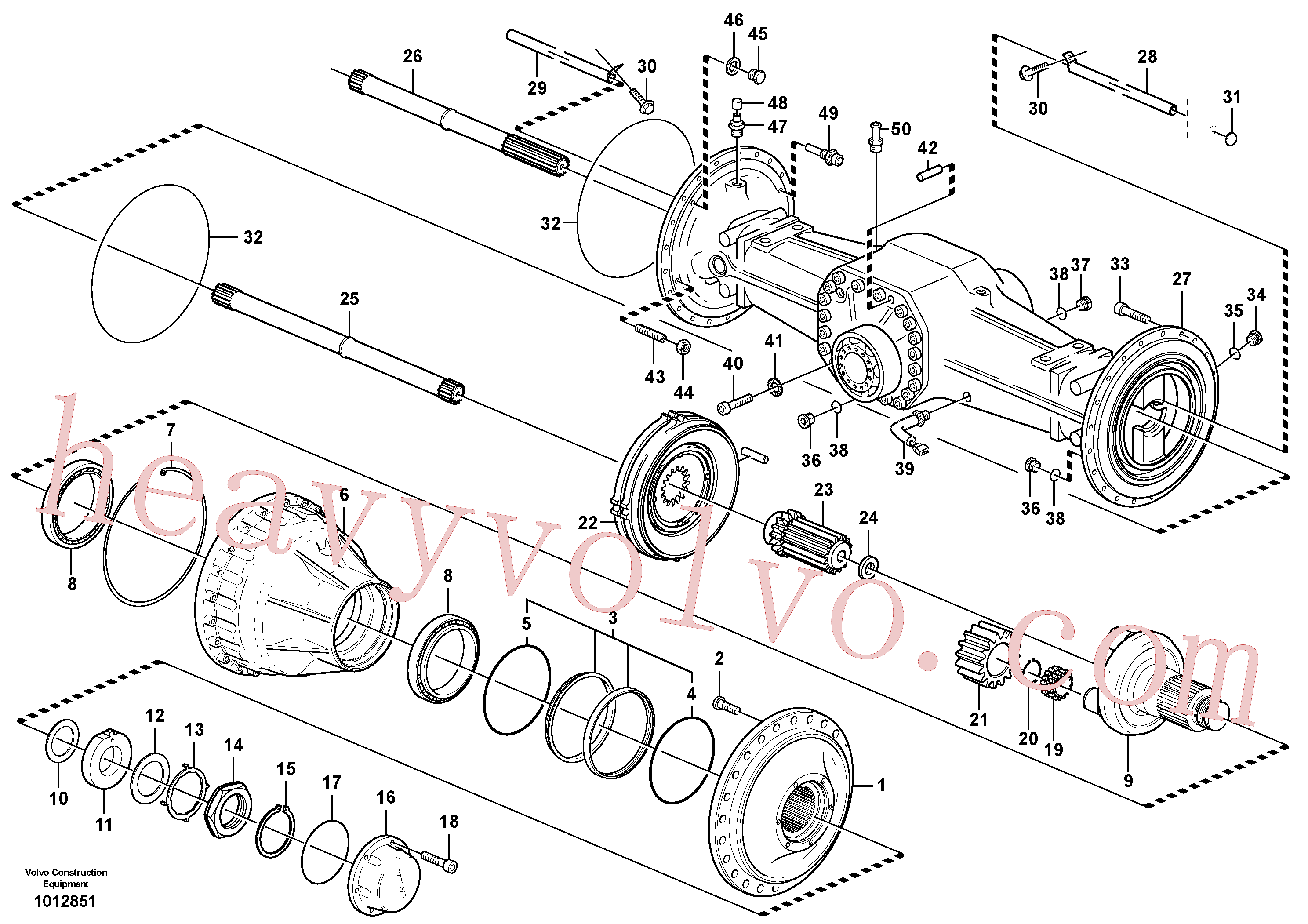 VOE979021 for Volvo Planetary axle, rear(1012851 assembly)