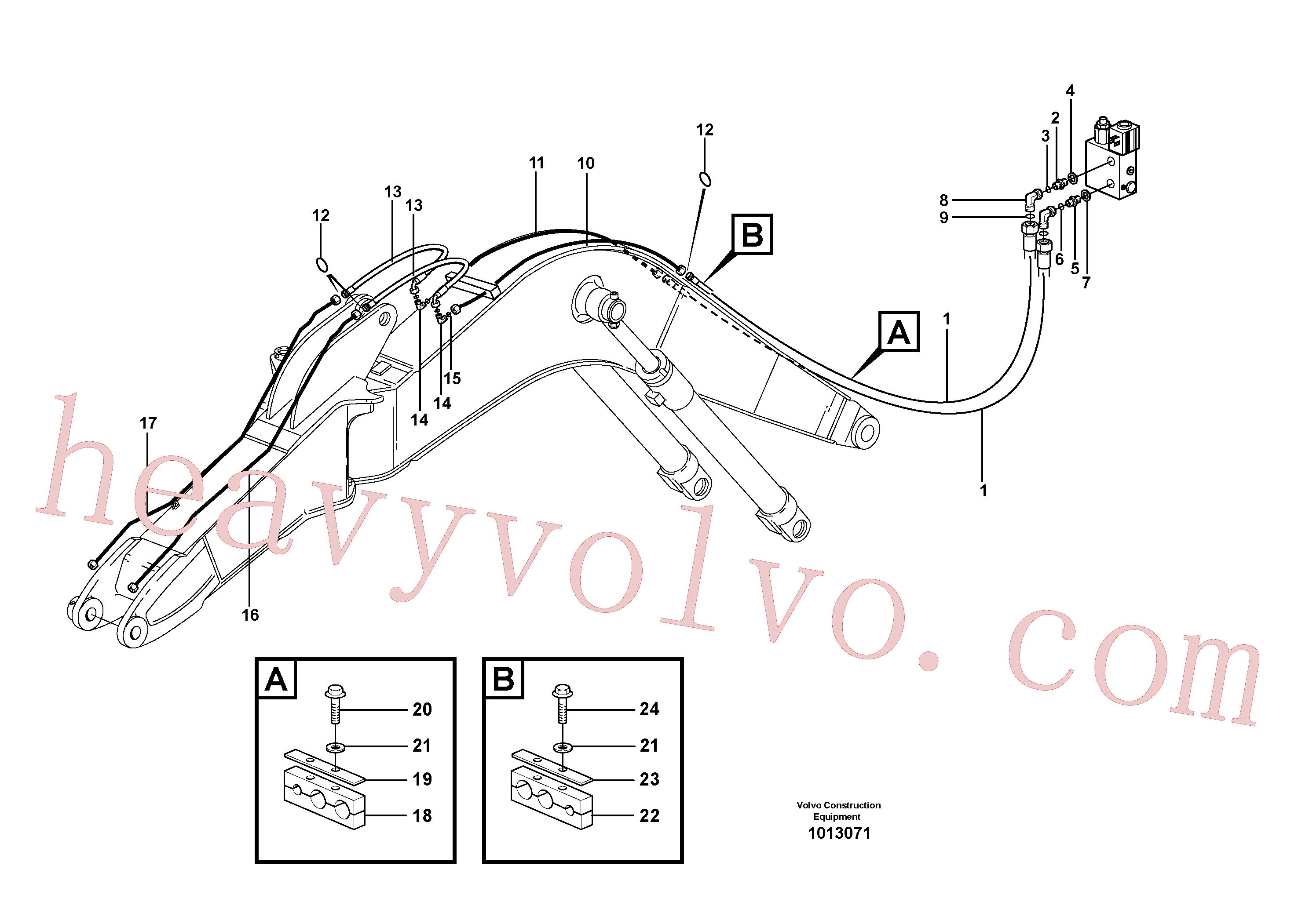 VOE14372130 for Volvo Equipment hydraulics, offset(1013071 assembly)