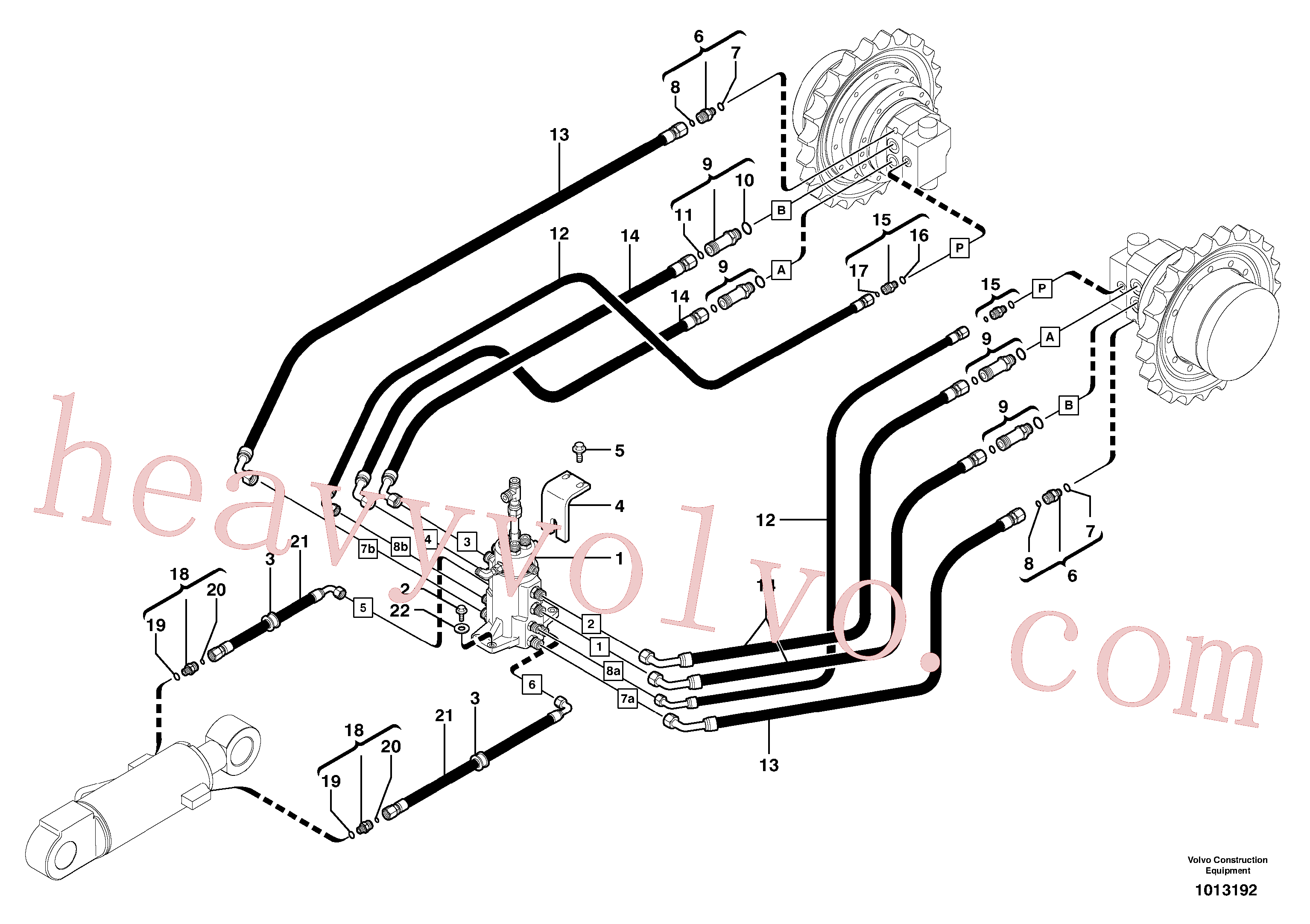 VOE11803543 for Volvo Hydraulic circuit ( lower frame )(1013192 assembly)