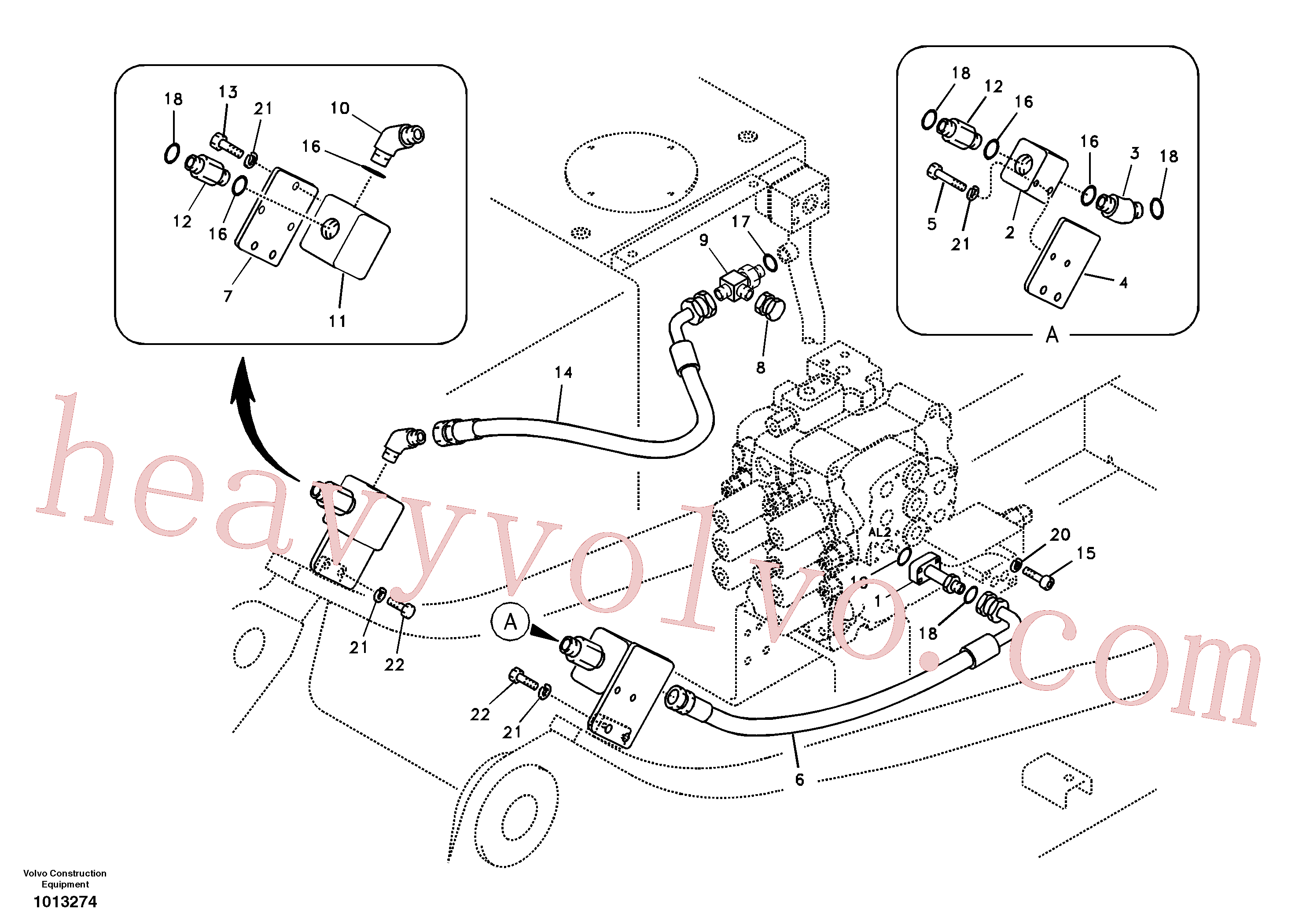 VOE14511486 for Volvo Working hydraulic, hammer and shear for upper(1013274 assembly)