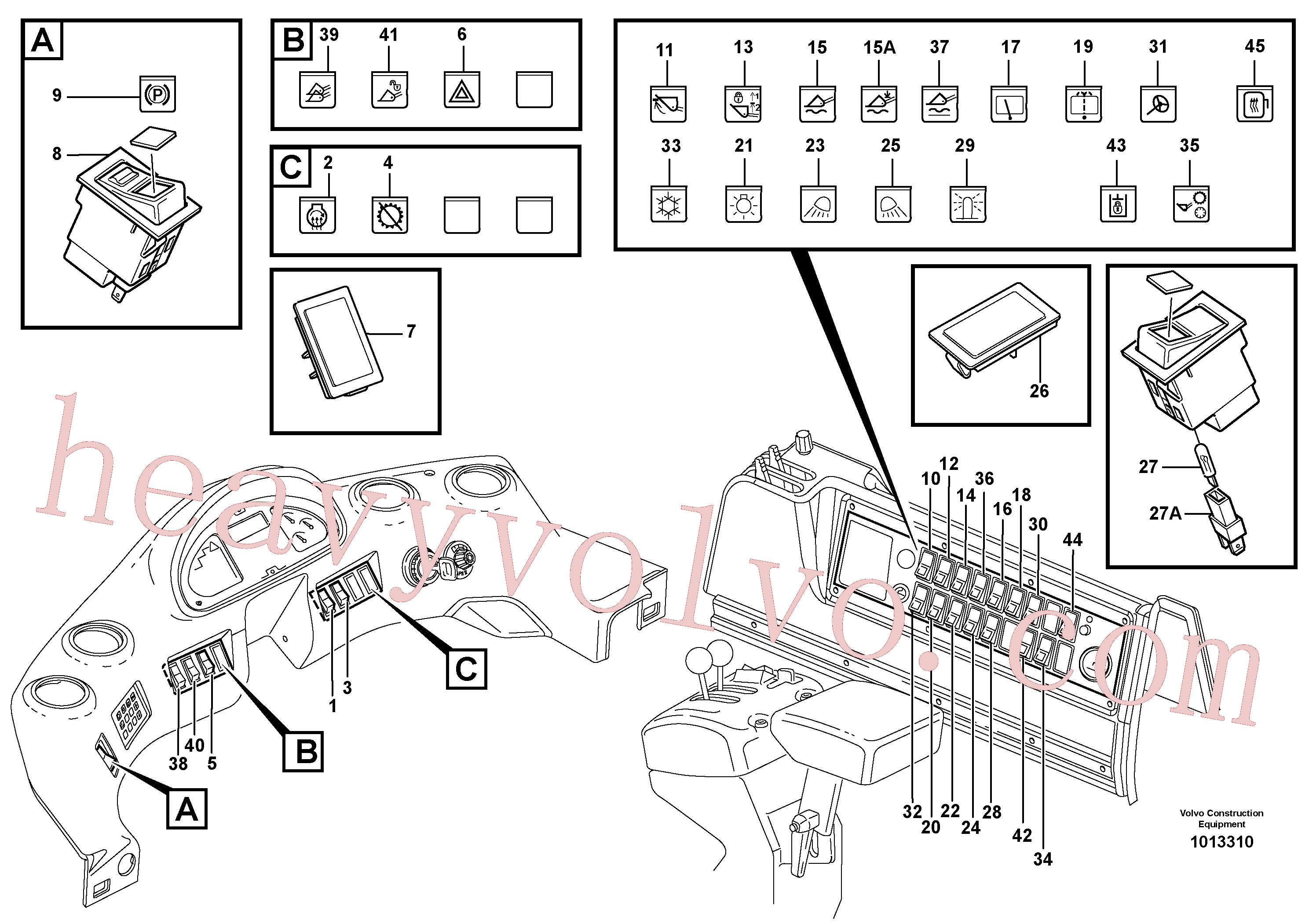 VOE4803473 for Volvo Switch(1013310 assembly)