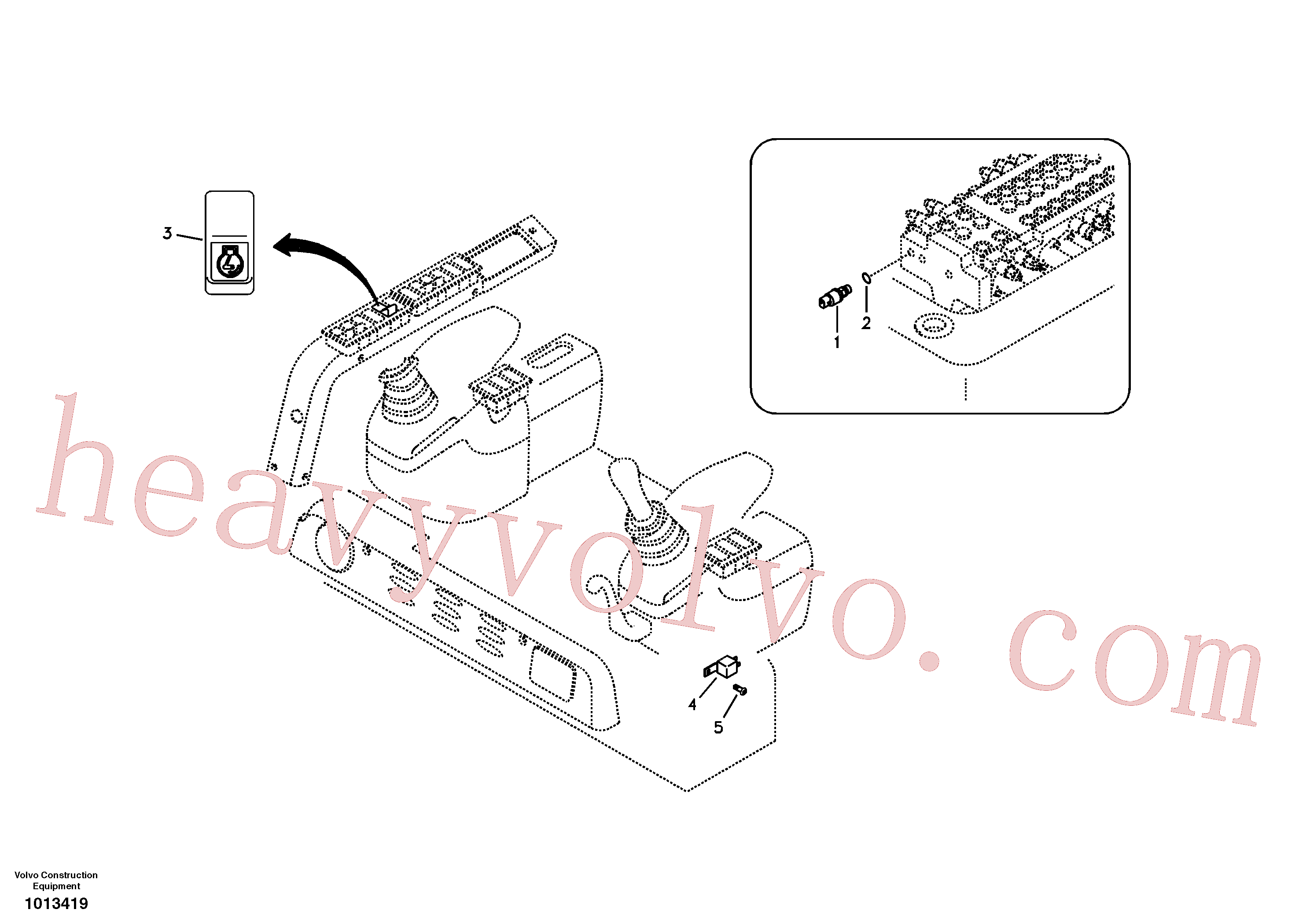 VOE14610293 for Volvo Switch, Auto Idle(1013419 assembly)