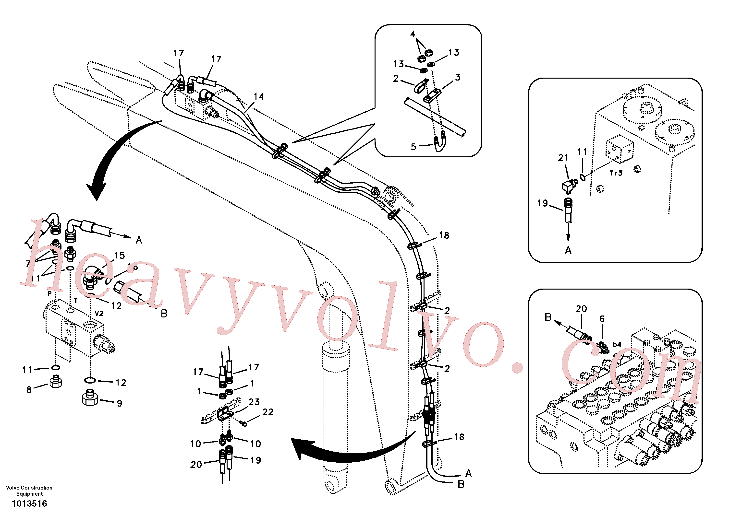 VOE14512609 for Volvo Working hydraulic, dipper arm rupture(1013516 assembly)