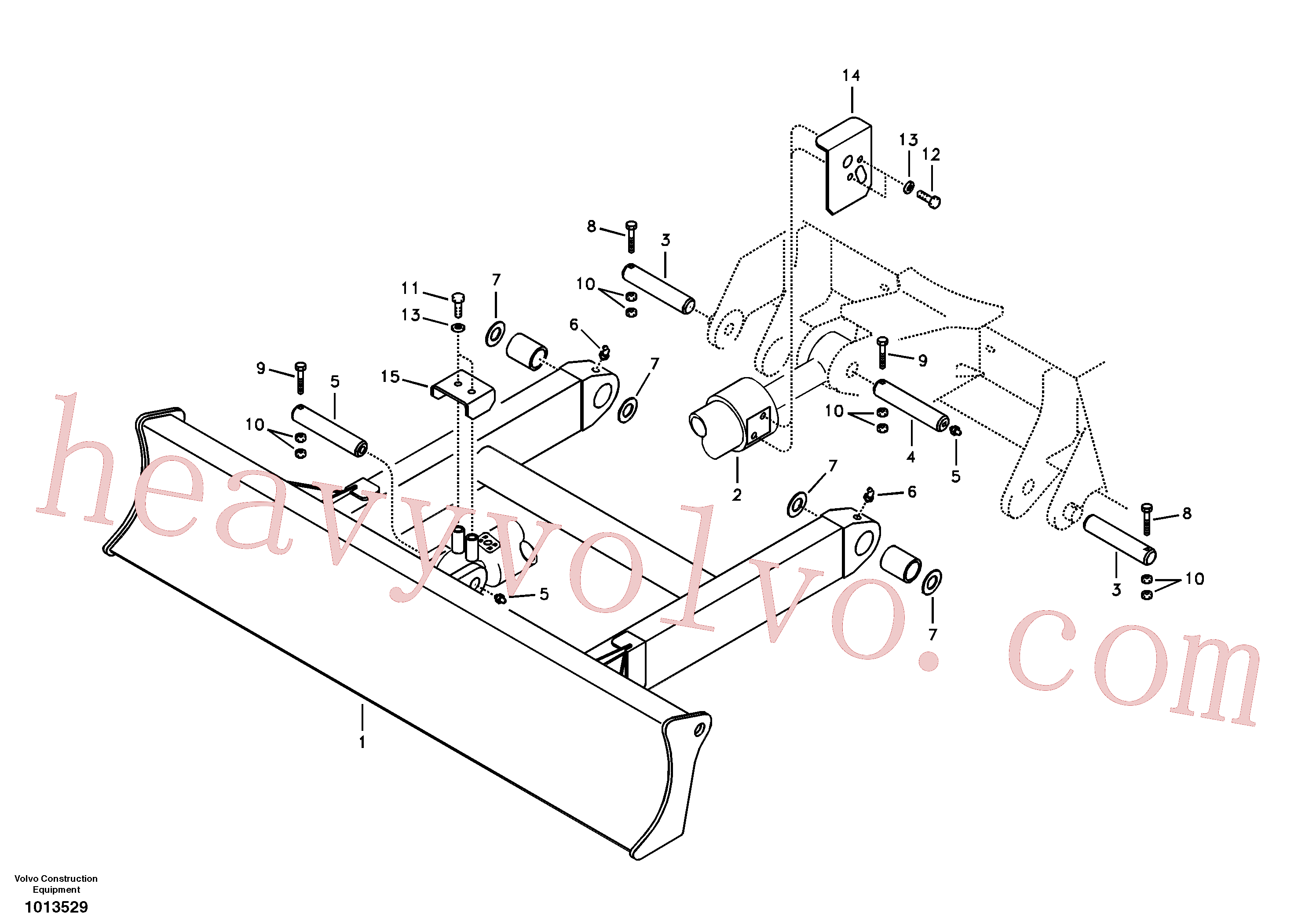 VOE14588227 for Volvo Dozer blade(1013529 assembly)