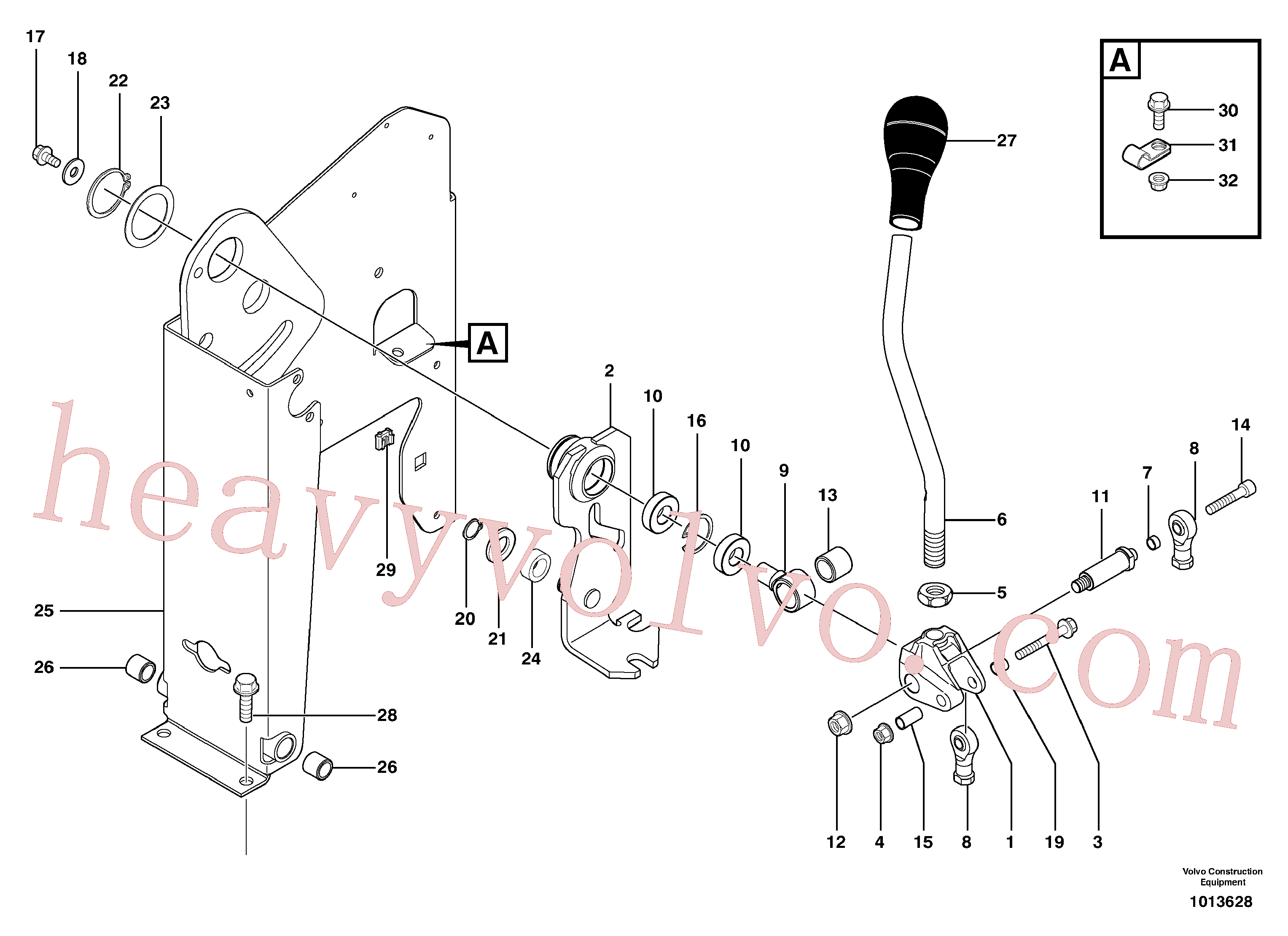 VOE11801818 for Volvo Control lever : dipper arm / slewing ( left )(1013628 assembly)