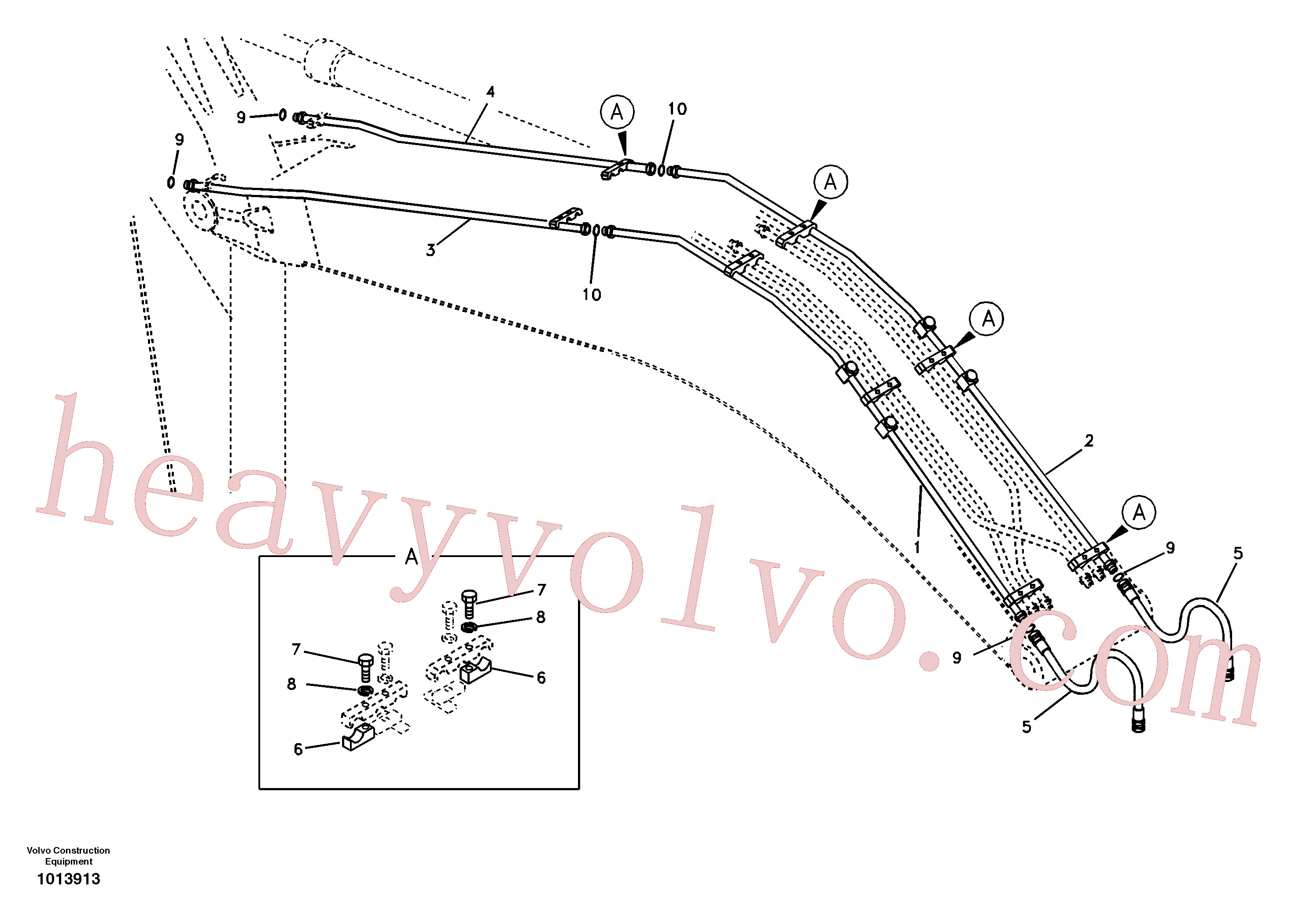 SA1174-51741 for Volvo Working hydraulic, hammer and shear for boom(1013913 assembly)