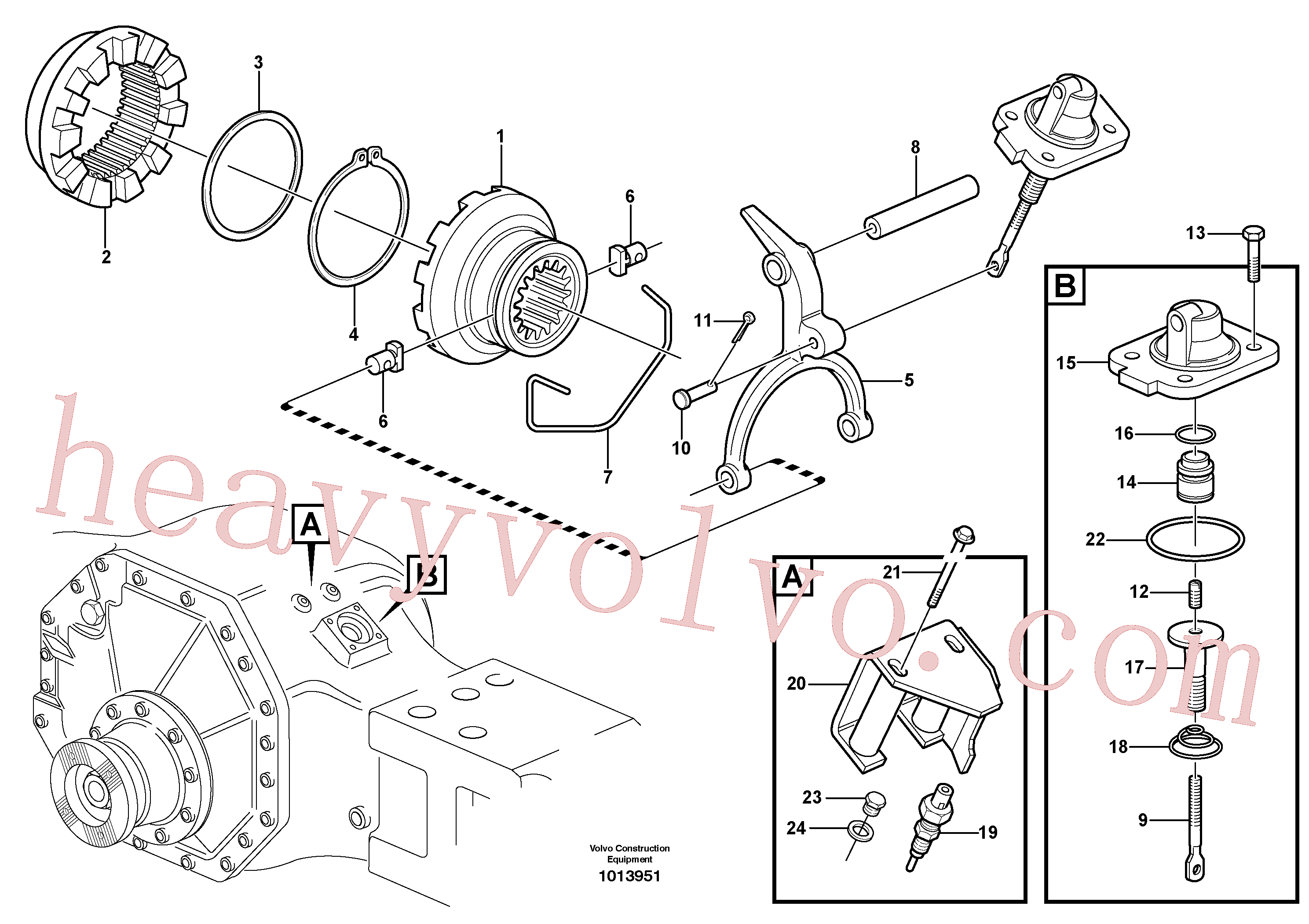 VOE11102799 for Volvo Differential lock(1013951 assembly)