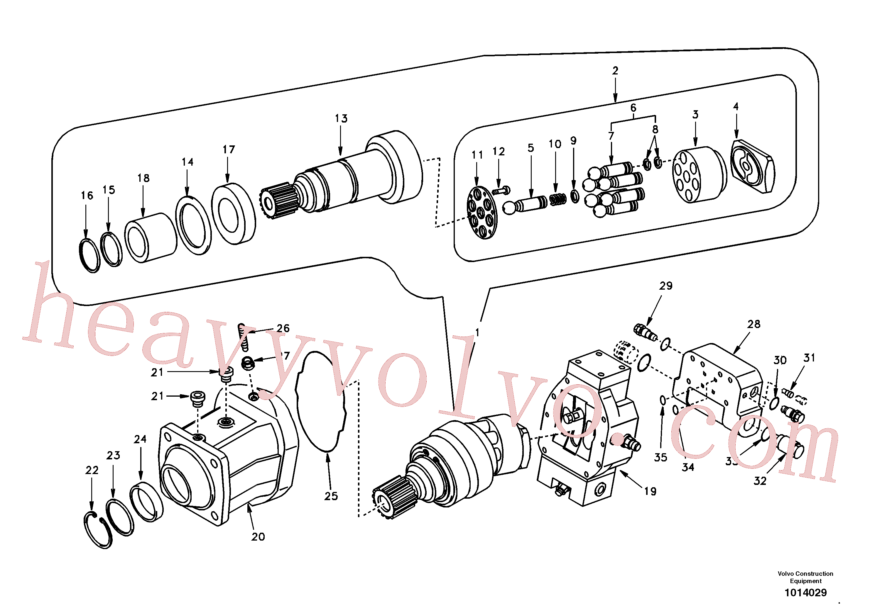 SA8230-29360 for Volvo Travel motor(1014029 assembly)